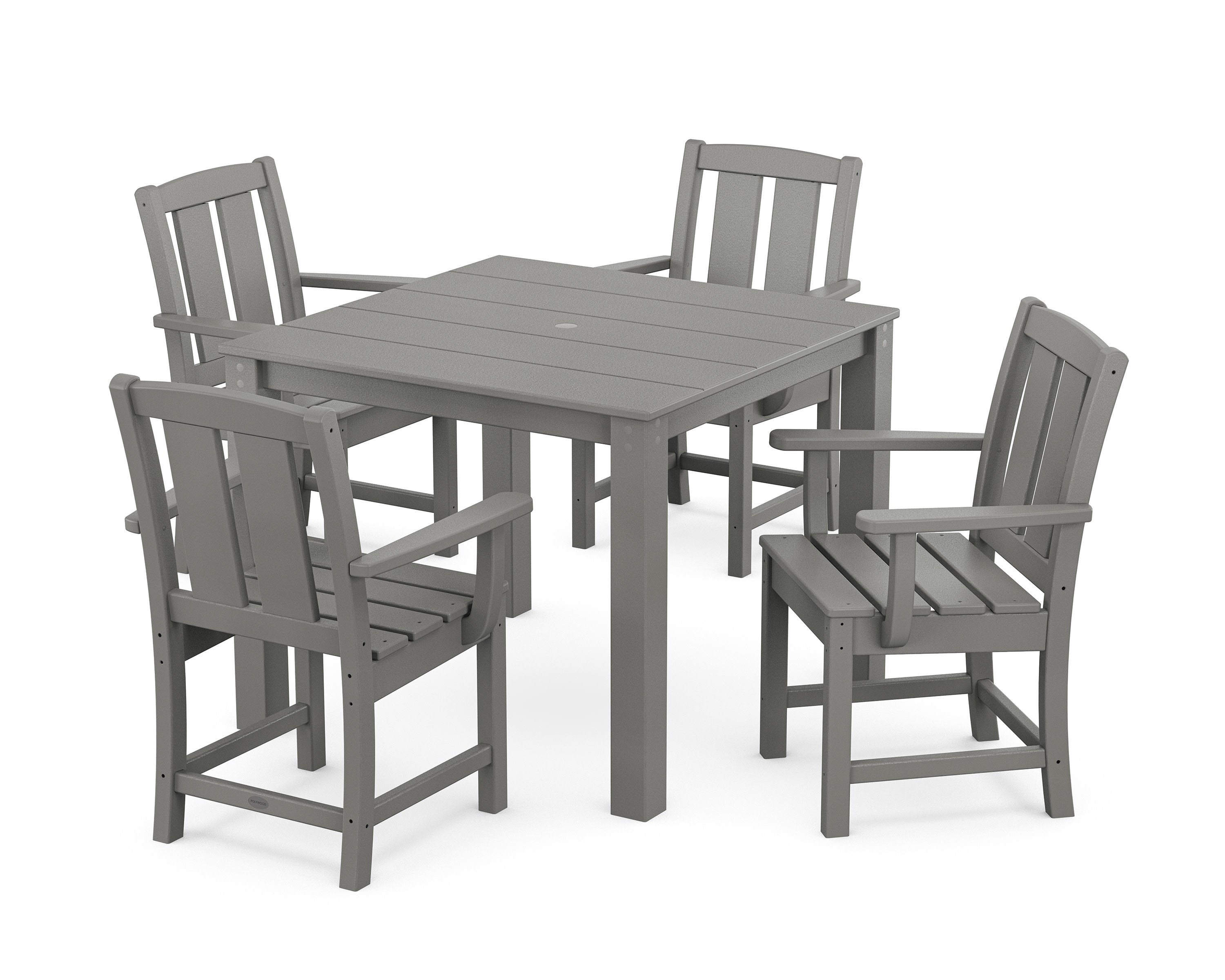 Mission 5-Piece Parsons Dining Set in Slate Grey