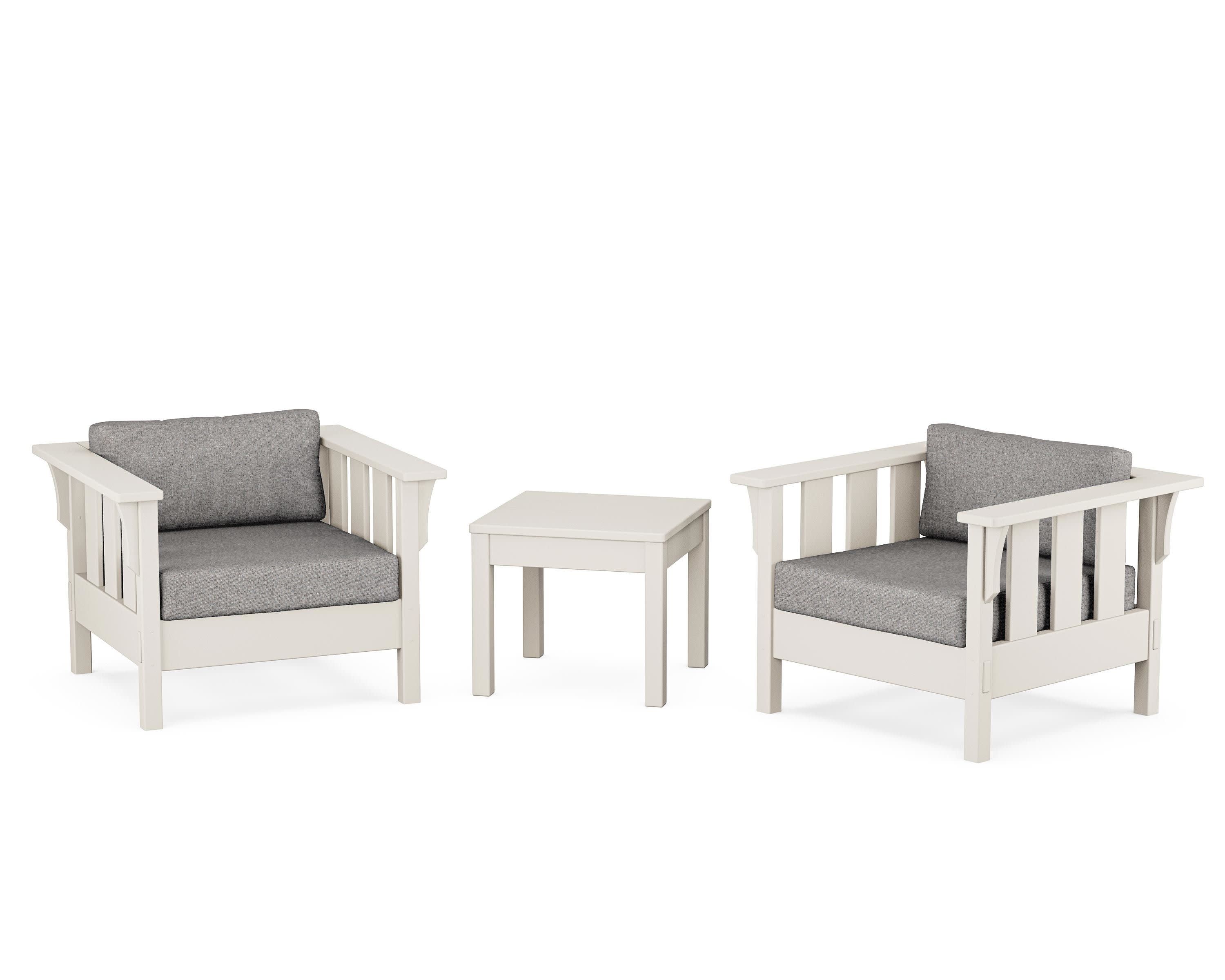 Acadia 3-Piece Deep Seating Set in Sand / Grey Mist