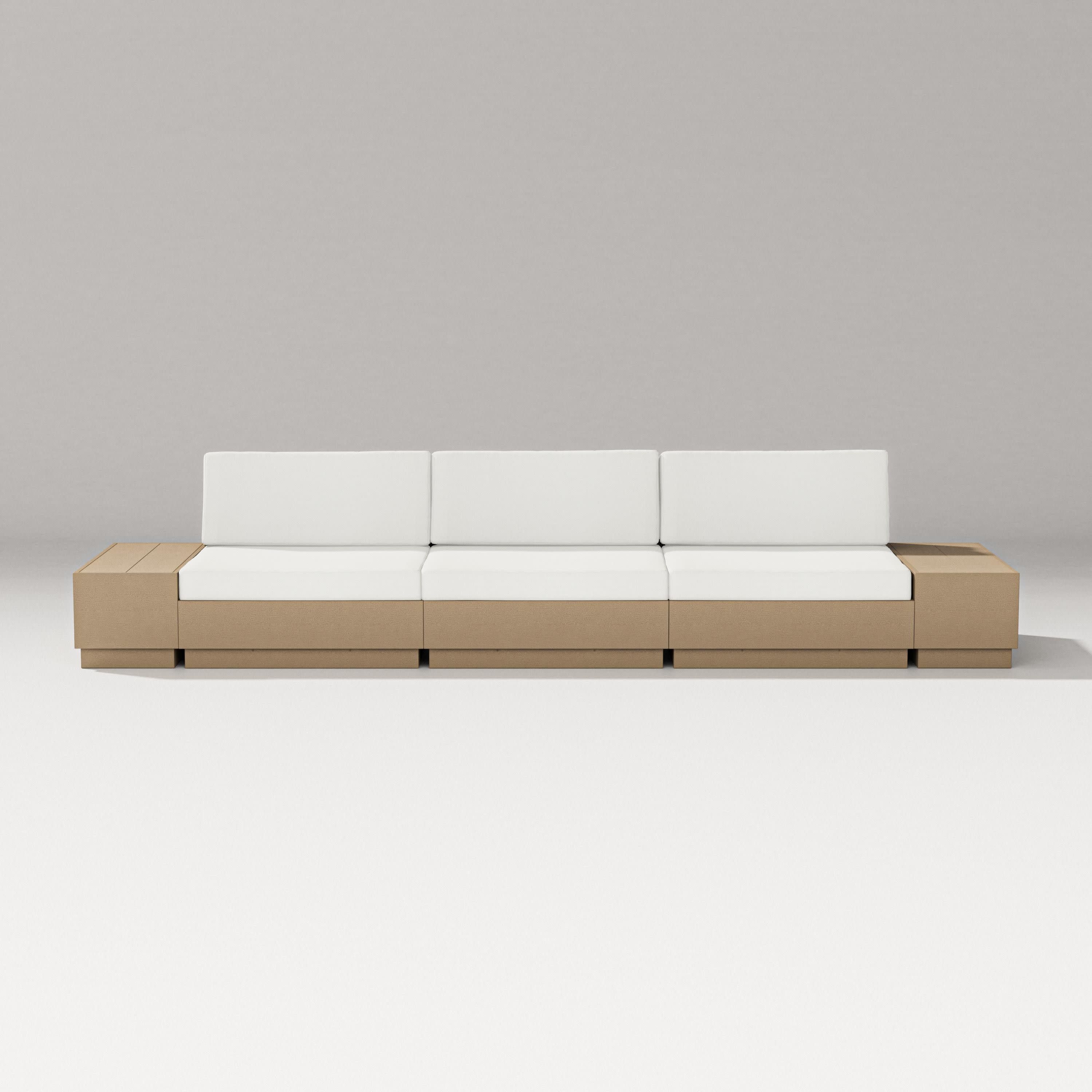 Elevate Straight Sectional in Vintage Sahara / Natural Linen