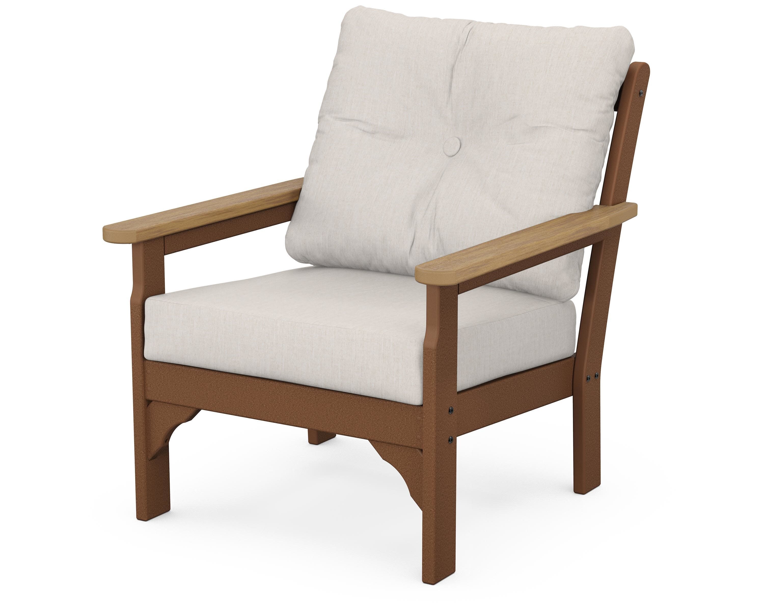 Vineyard Deep Seating Chair in Teak / Natural / Cast Ash
