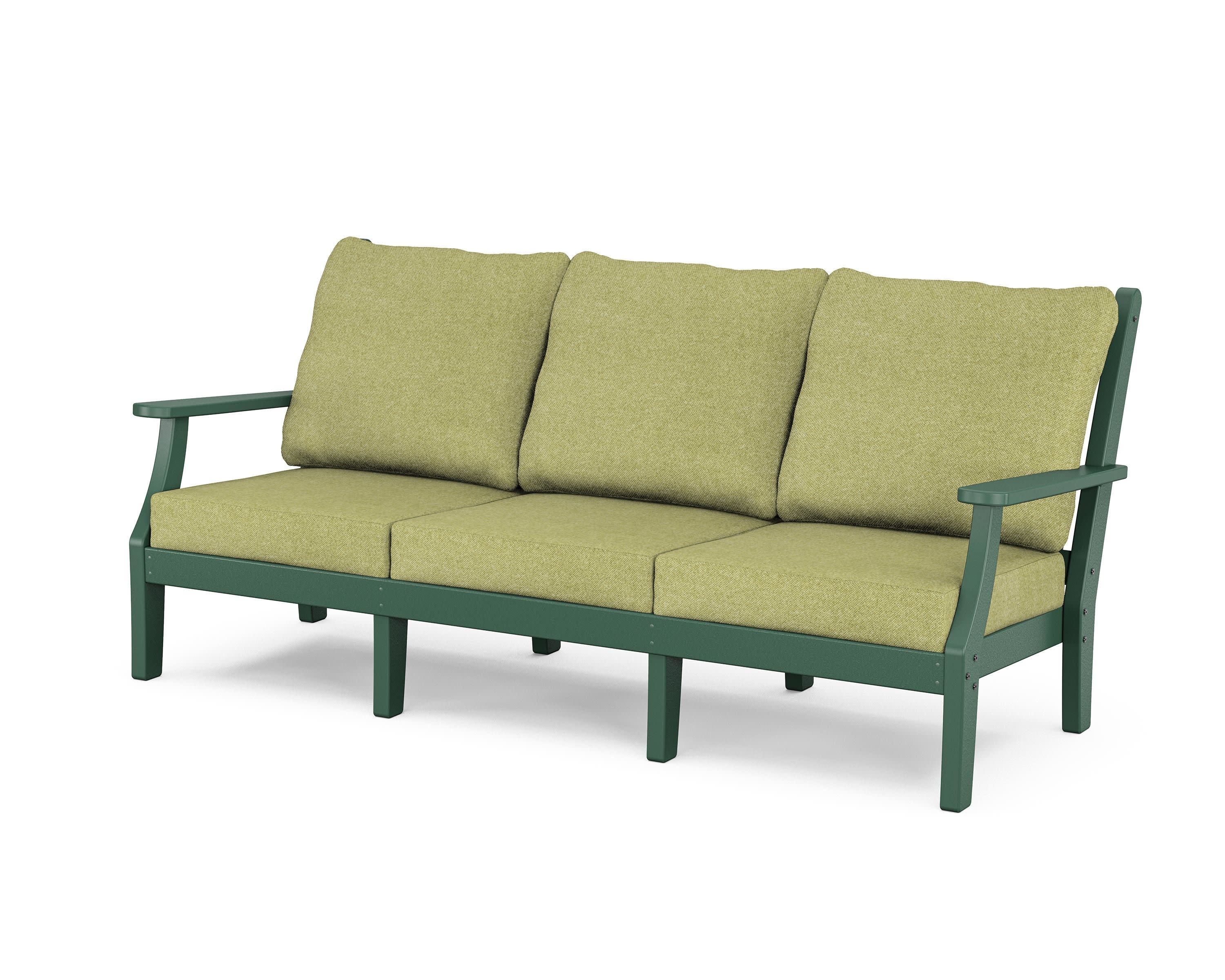 Wovendale Deep Seating Sofa in Green / Chartreuse Boucle
