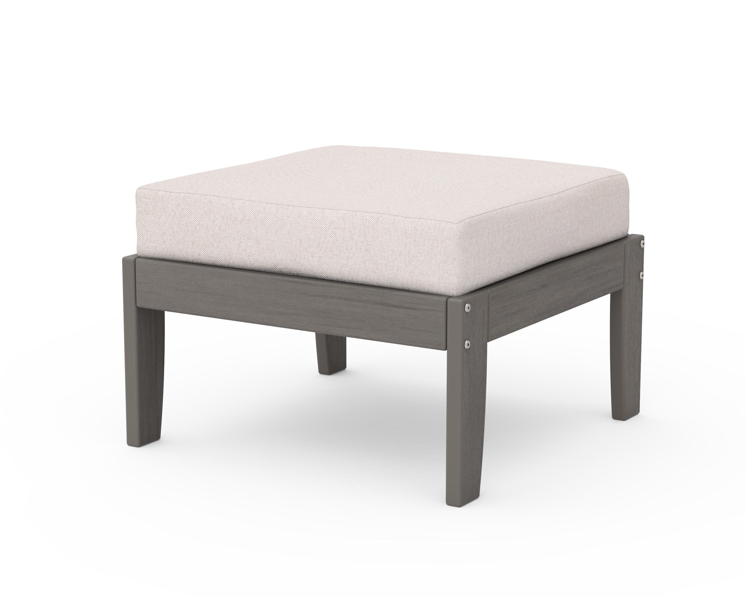 Modular Ottoman - Classic in Driftwood / Dune Burlap