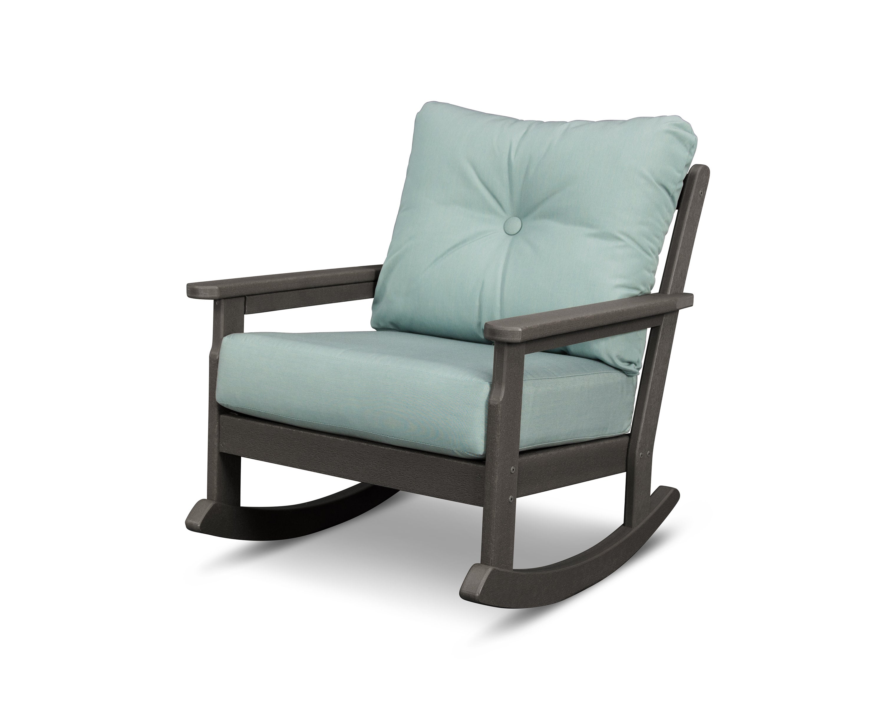 Vineyard Deep Seating Rocking Chair in Vintage Coffee / Spa