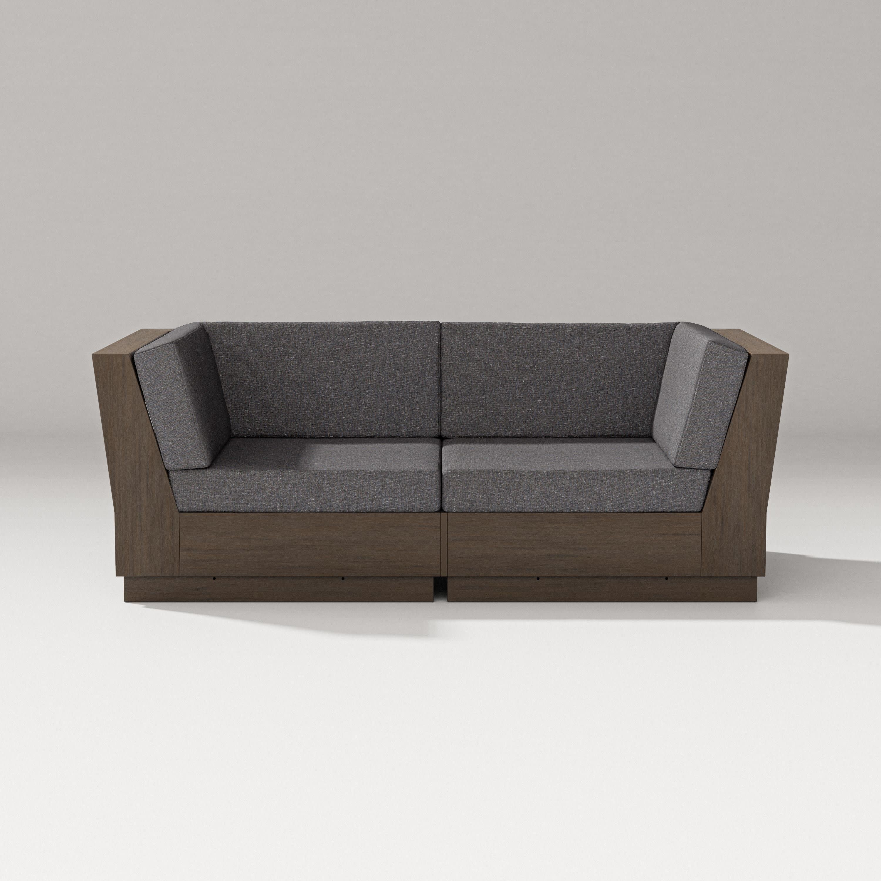 Elevate Loveseat Sectional in Kona / Ash Charcoal