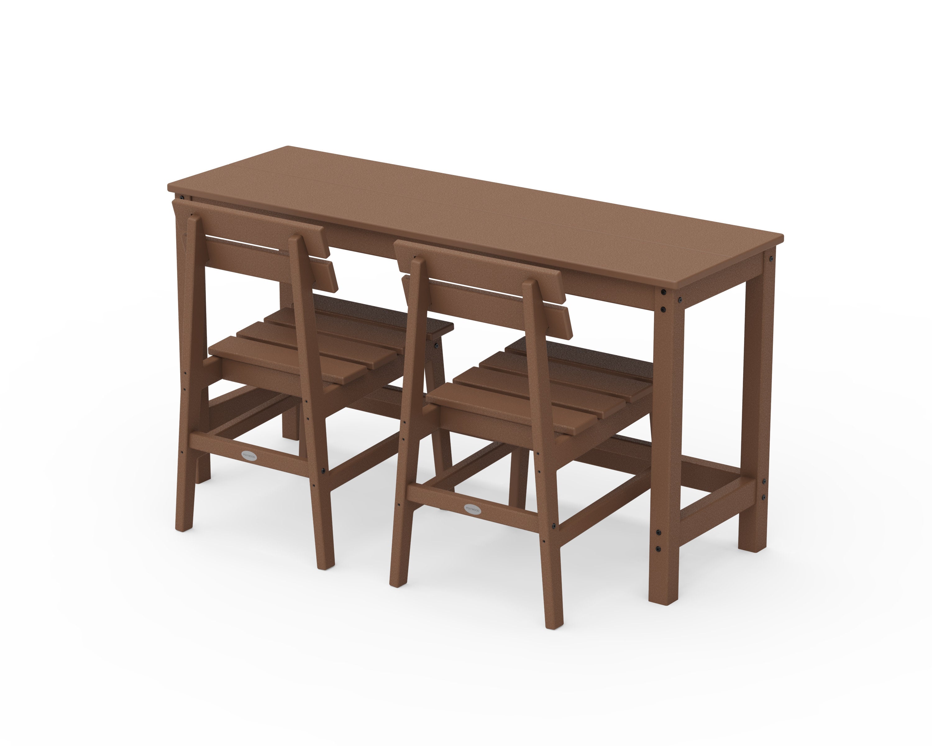 Modern Studio Plaza Chair 3-Piece Balcony Set in Teak