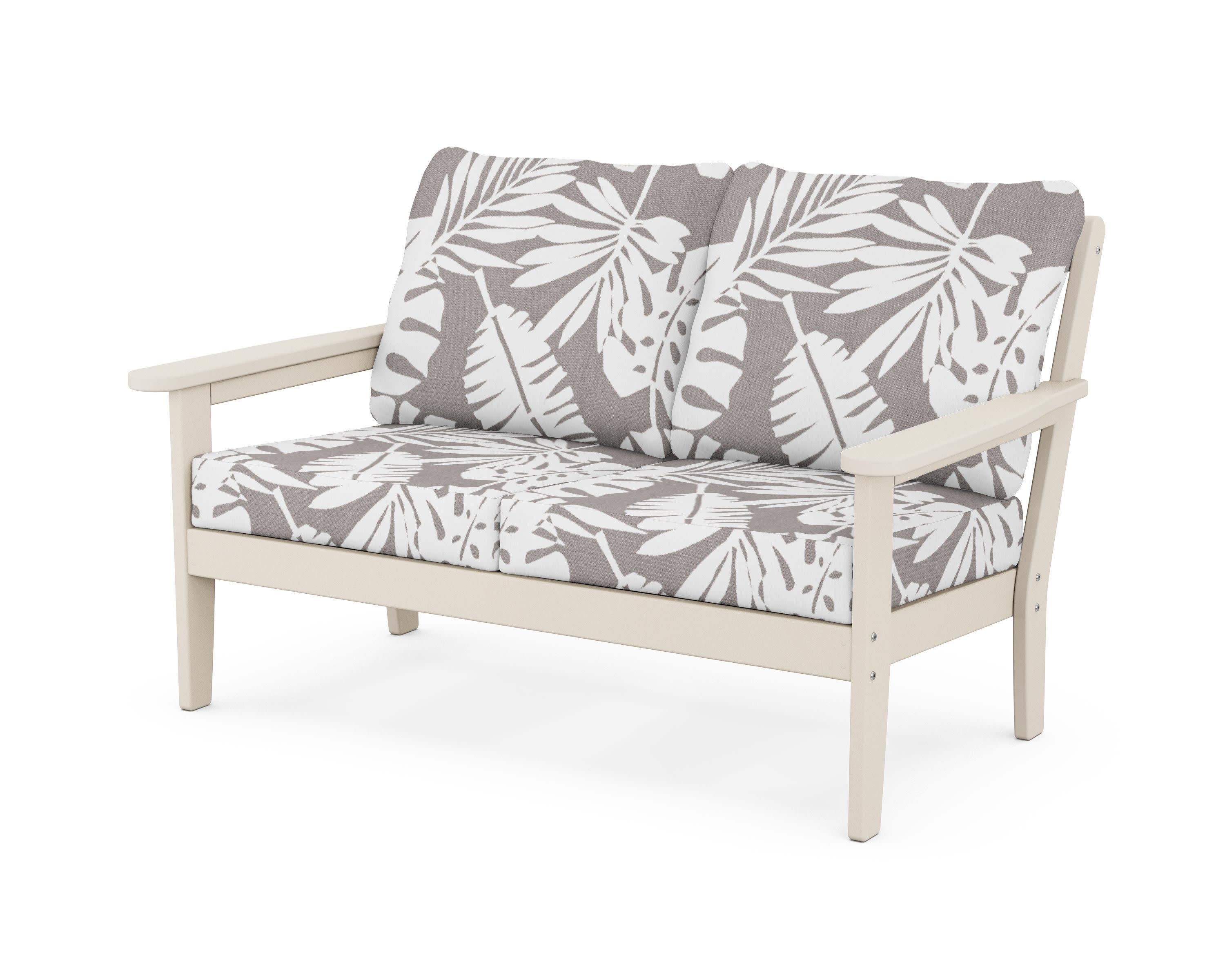 Cottage Deep Seating Loveseat in Sand / Leaf Grey Mist