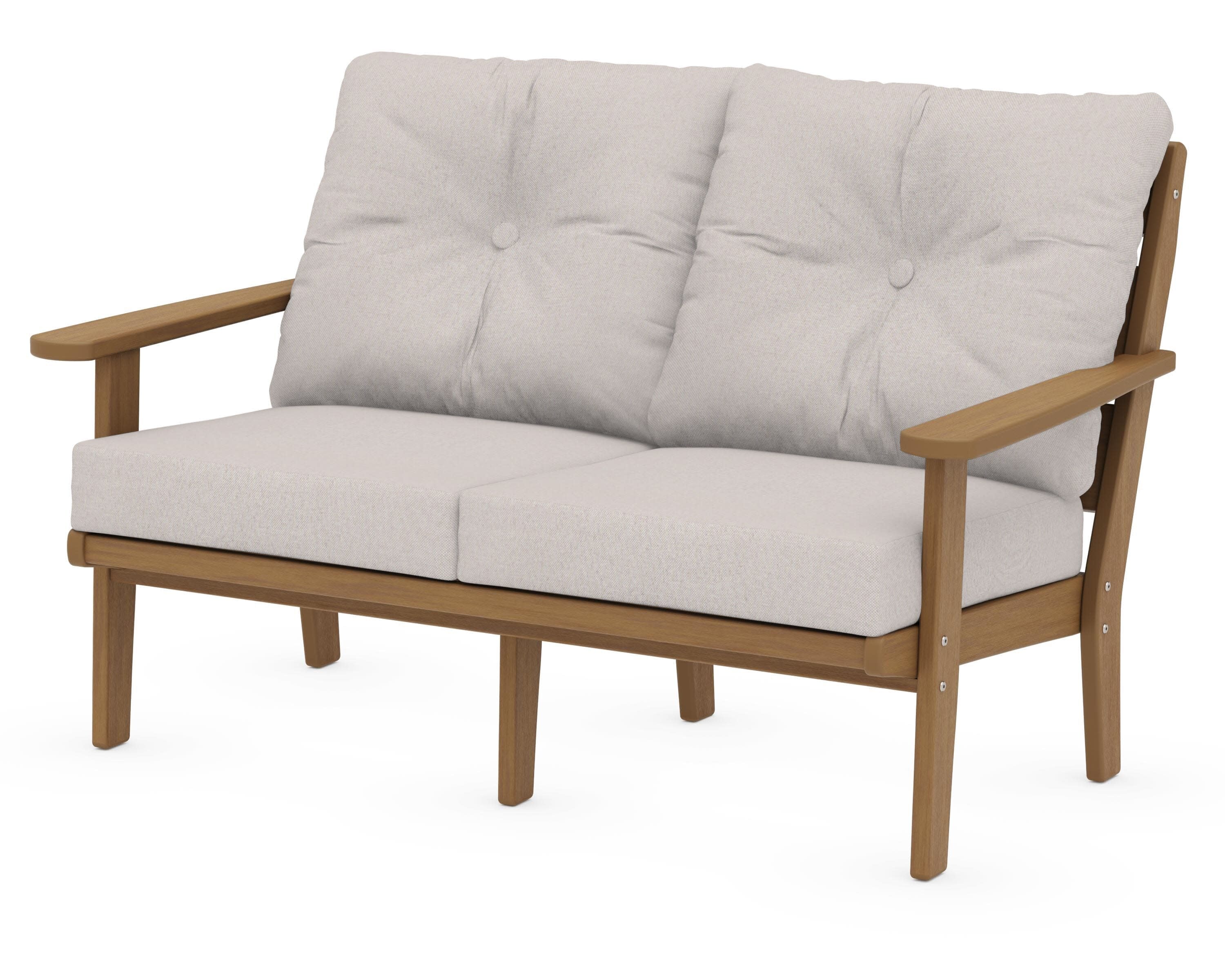Lakeside Deep Seating Loveseat in Natural / Dune Burlap