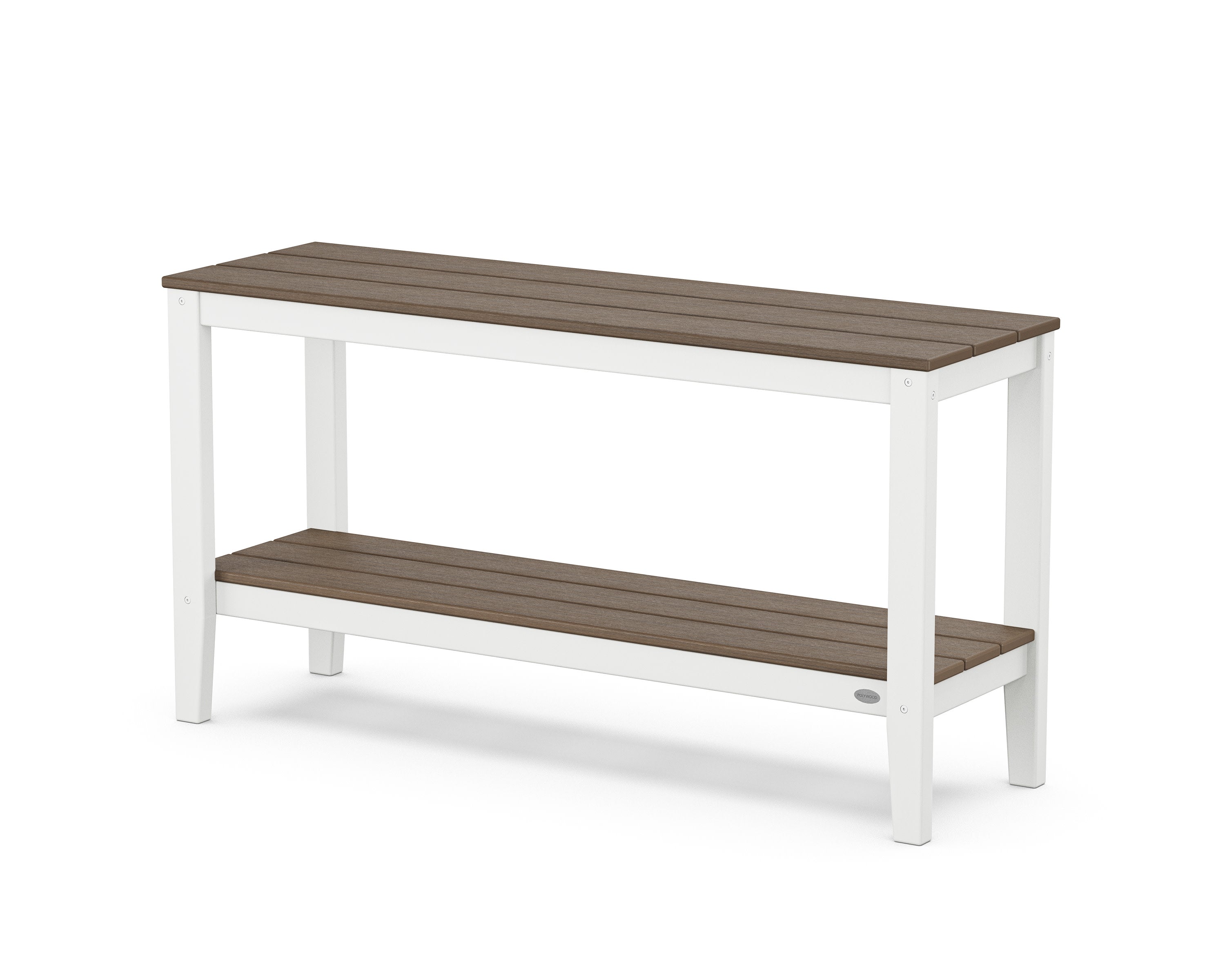 Newport 55" Console Table in White / Kona