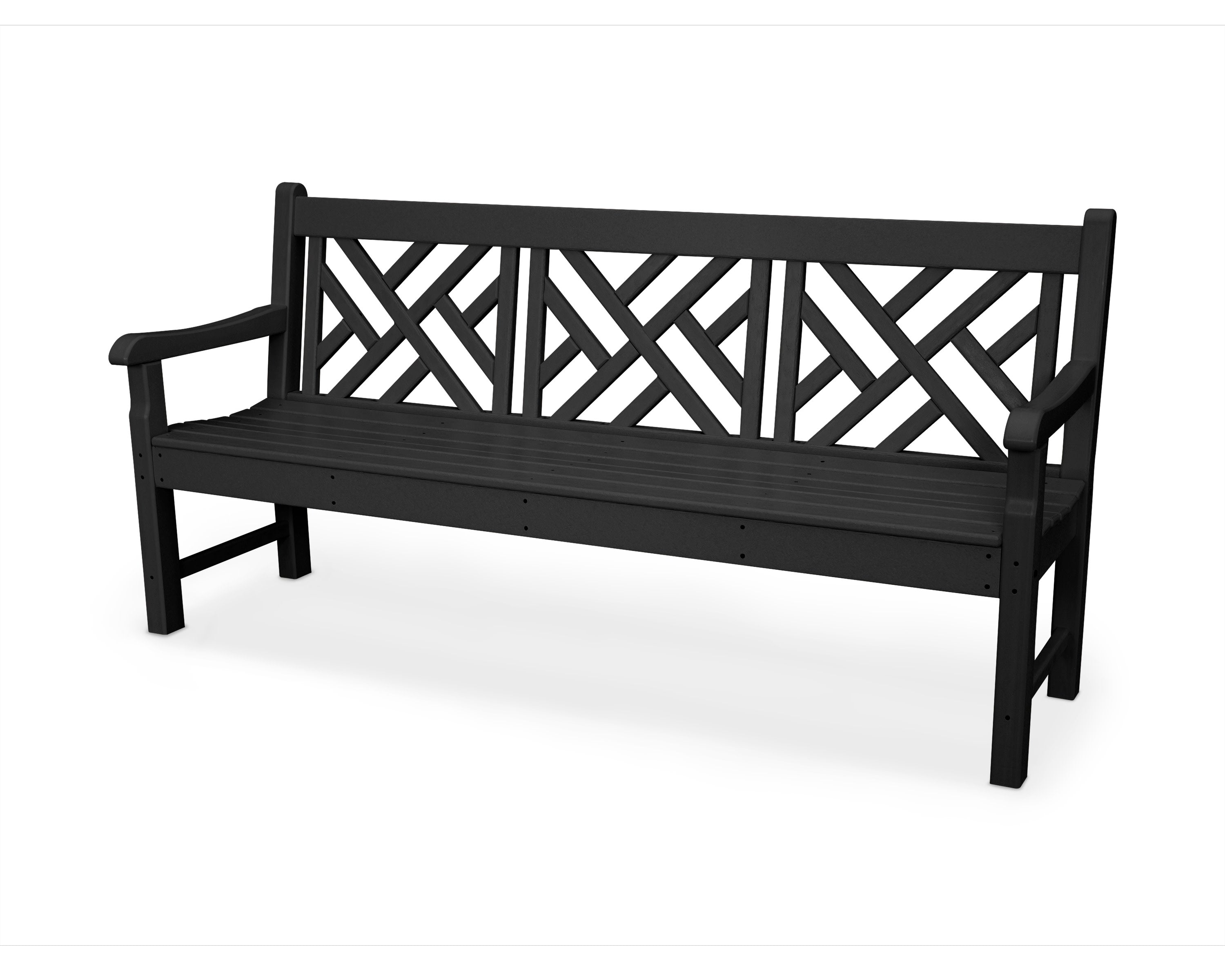 Rockford 72" Chippendale Bench in Black
