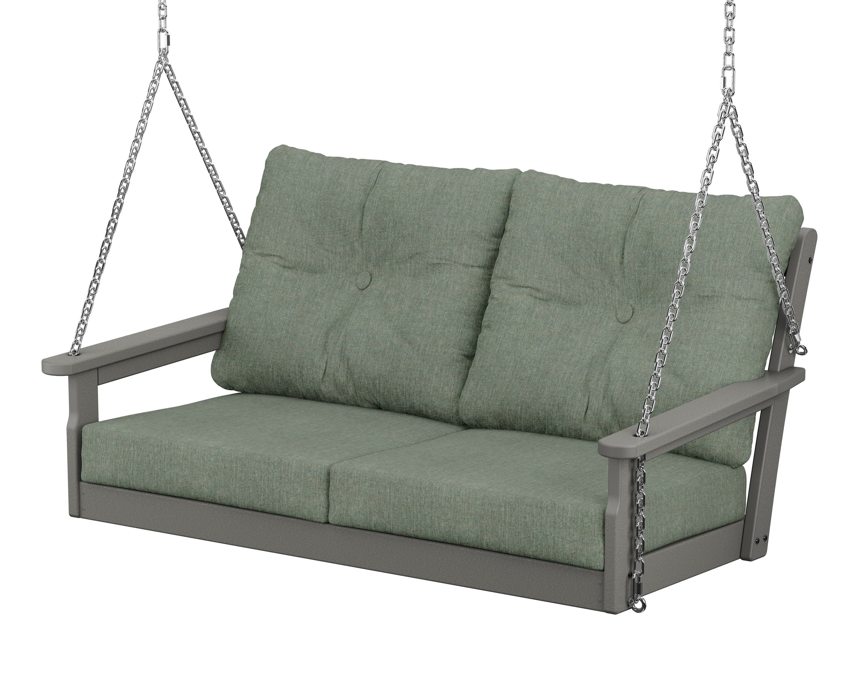 Vineyard Deep Seating Swing in Slate Grey / Cast Sage