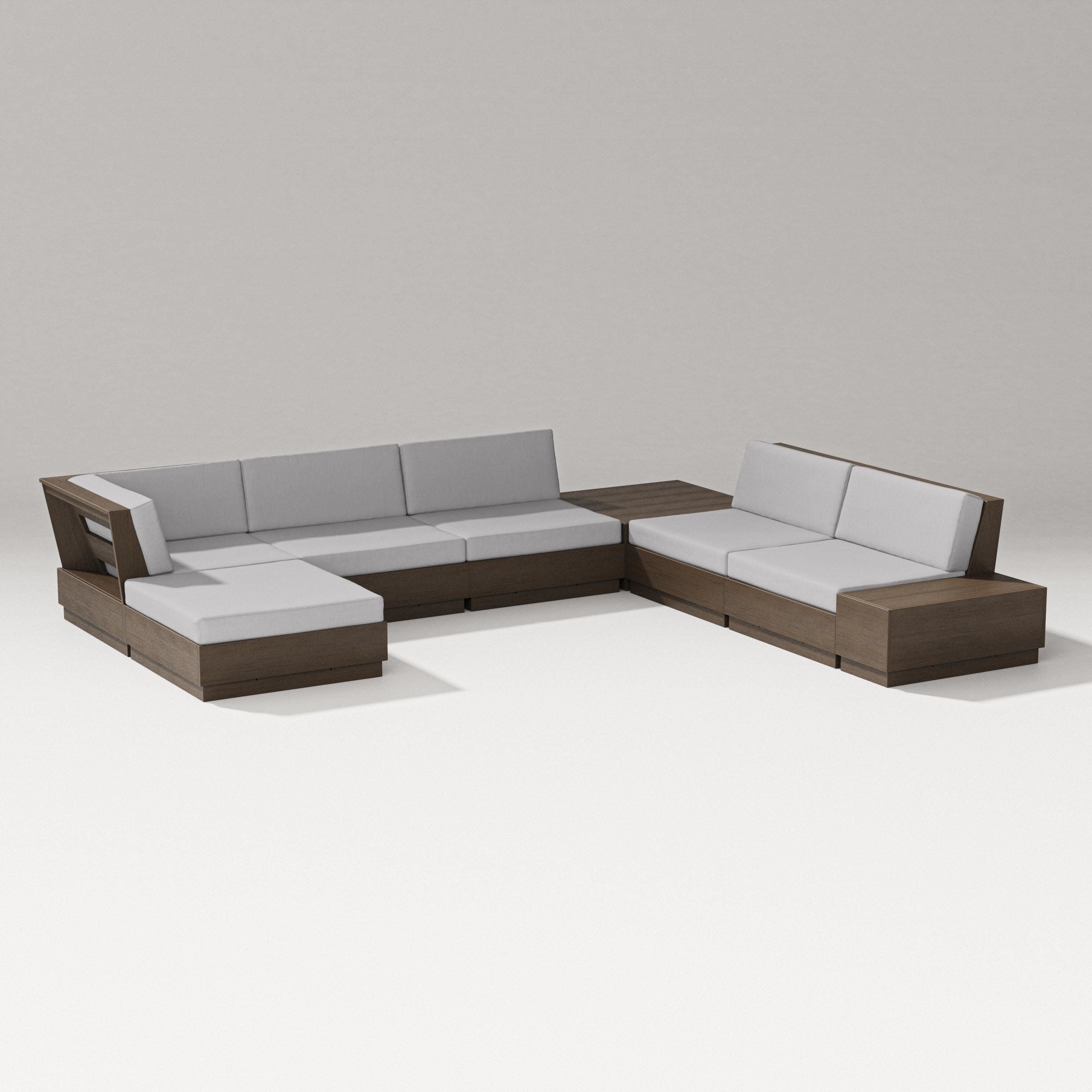 Elevate 8-Piece Corner Sectional in Kona / Granite