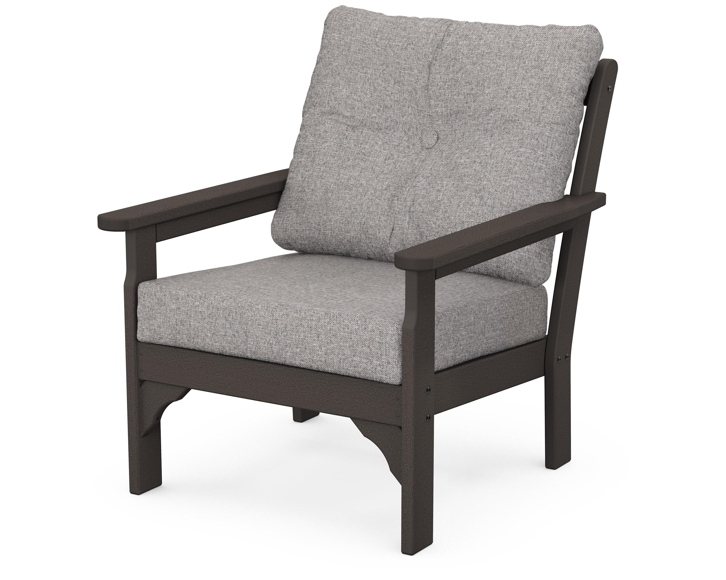 Vineyard Deep Seating Chair in Vintage Coffee / Grey Mist