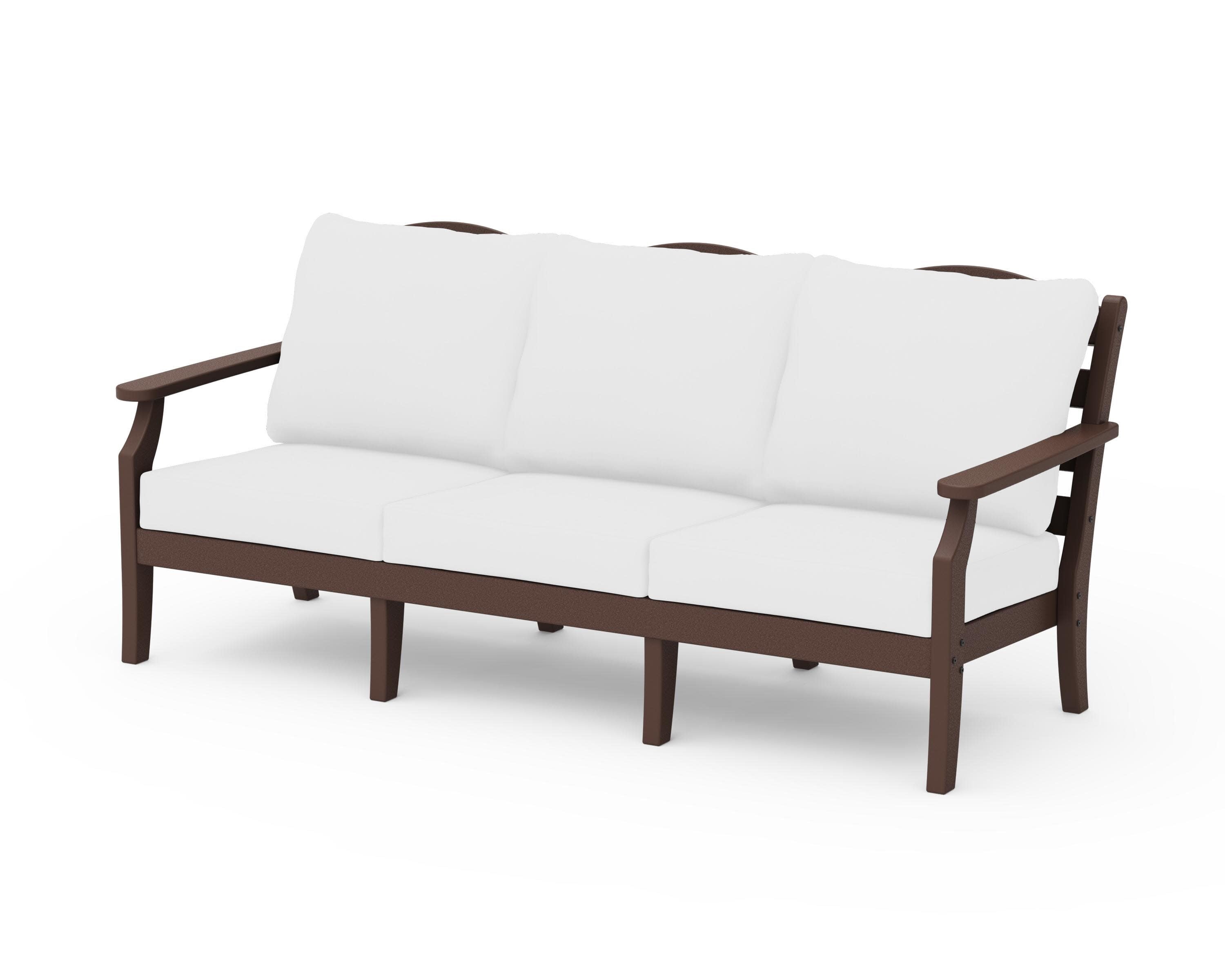 Savannah Deep Seating Sofa in Mahogany / Natural