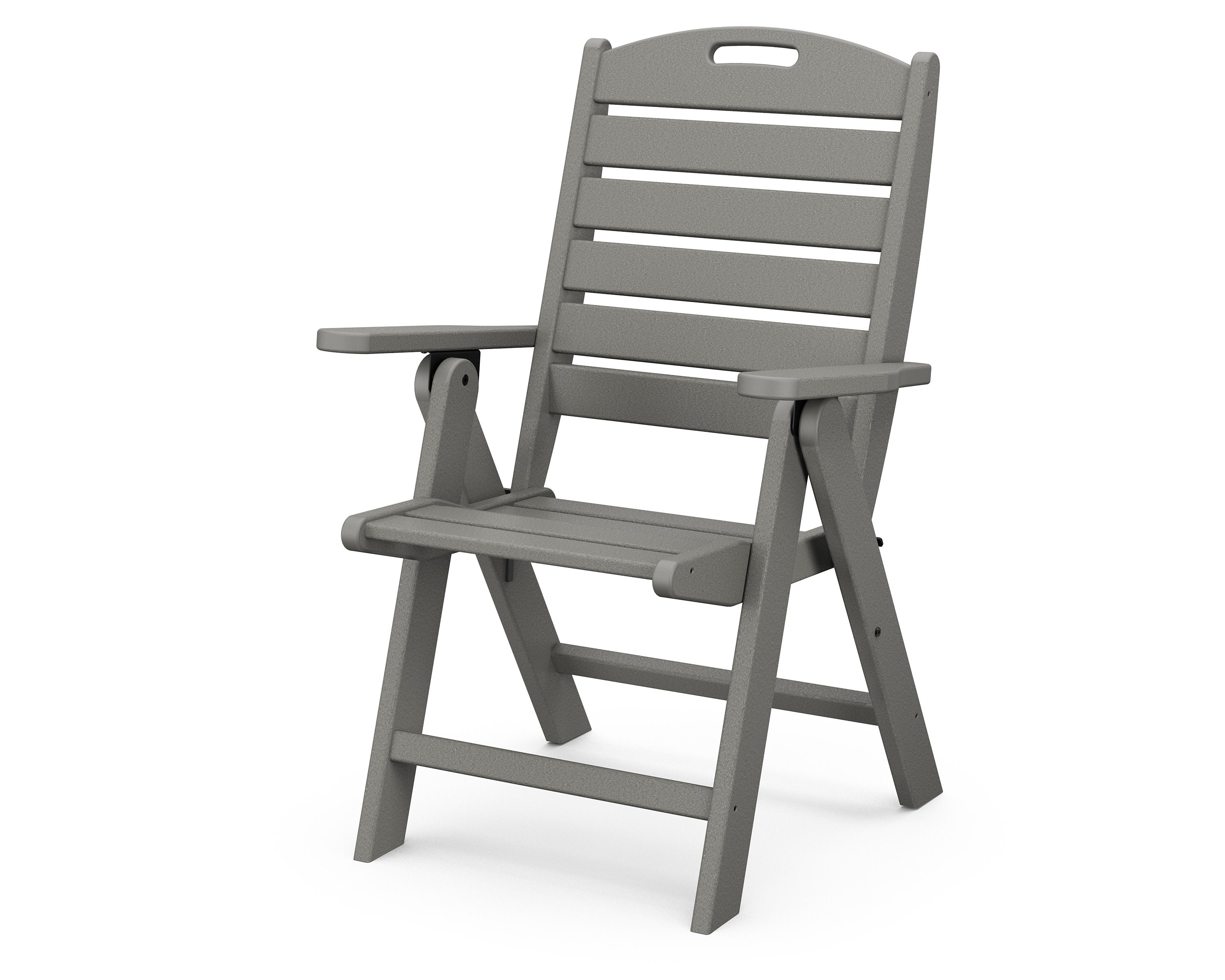 Nautical Folding Highback Chair in Slate Grey