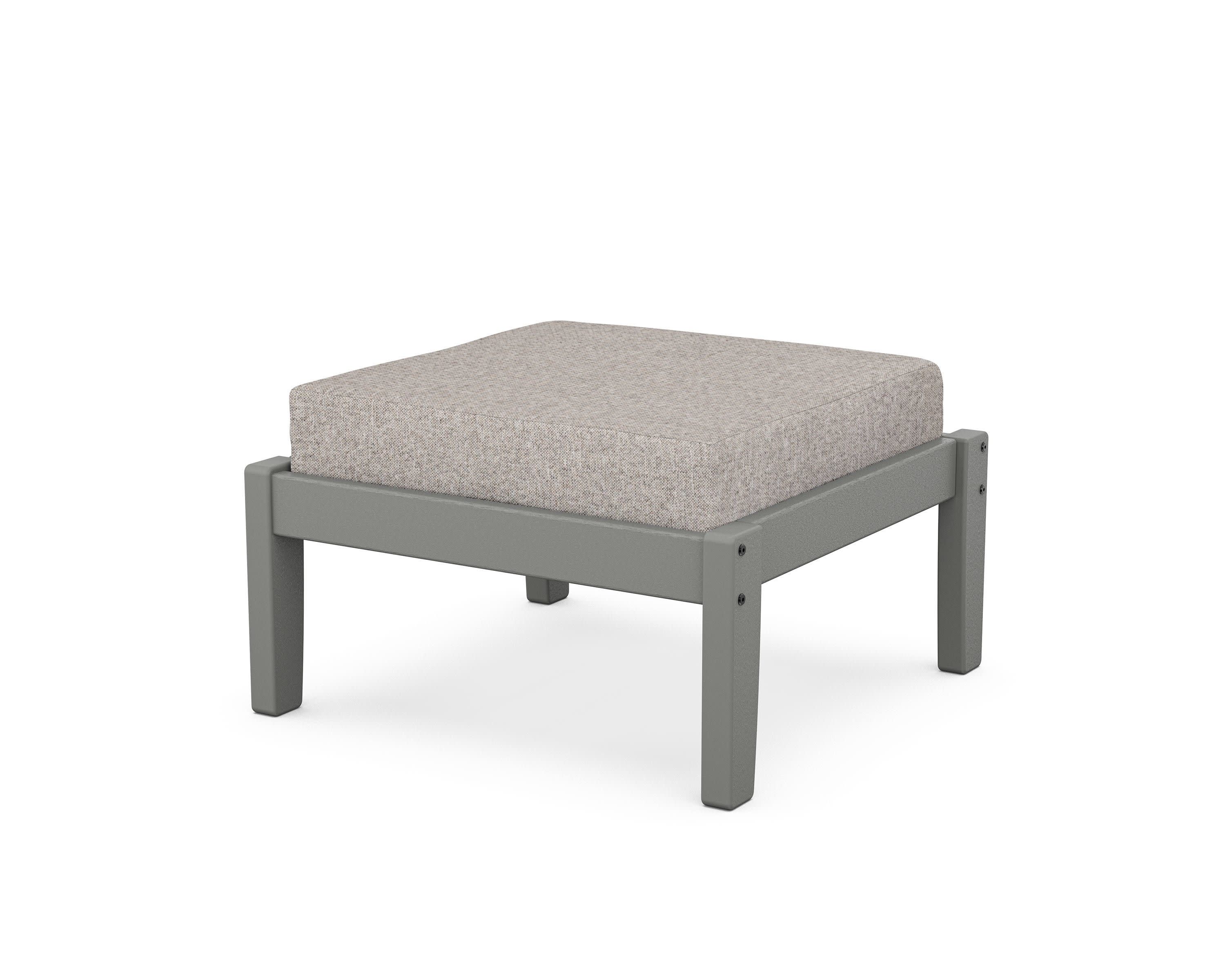 Deep Seating Ottoman in Slate Grey / Weathered Tweed
