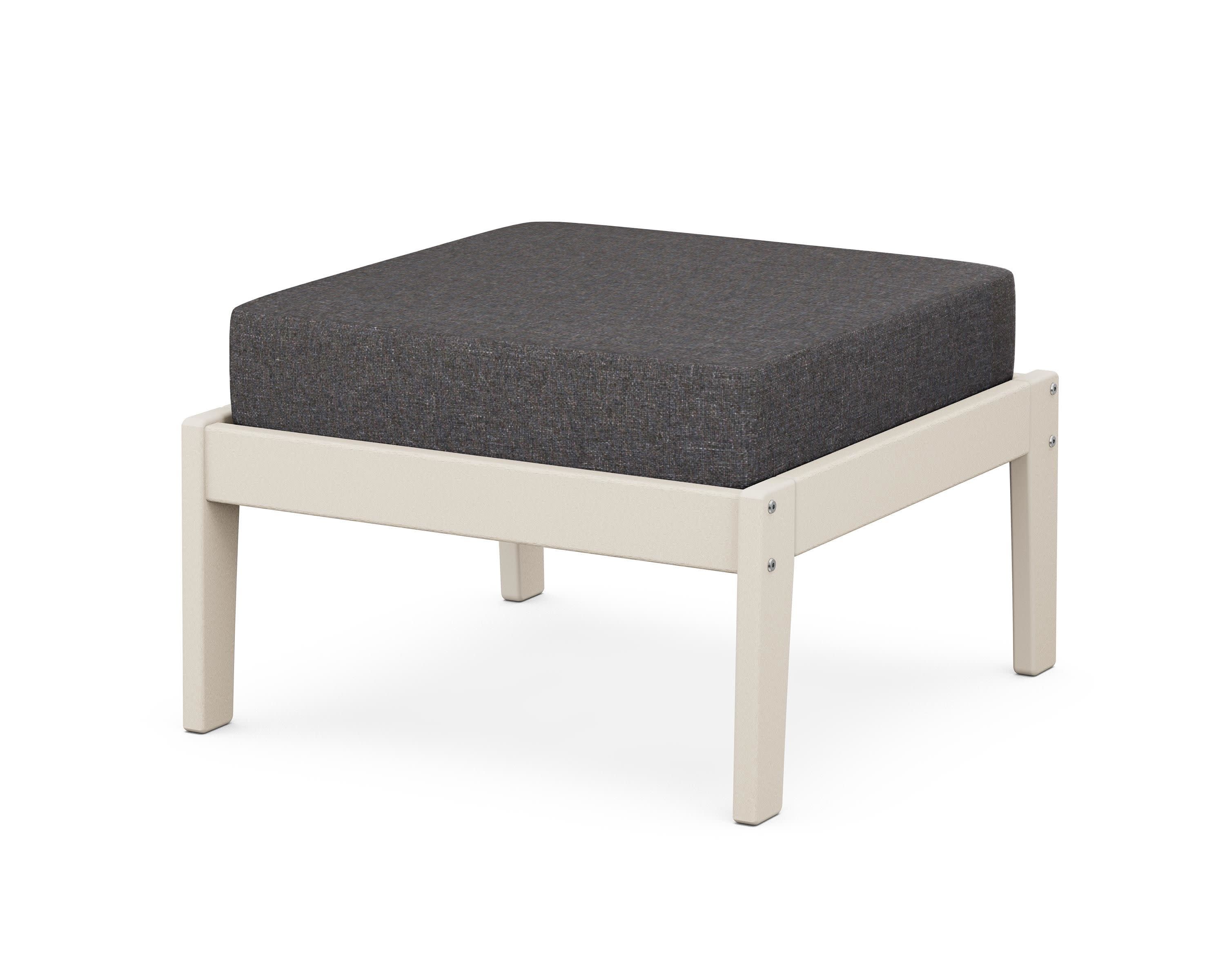 Deep Seating Ottoman in Sand / Ash Charcoal