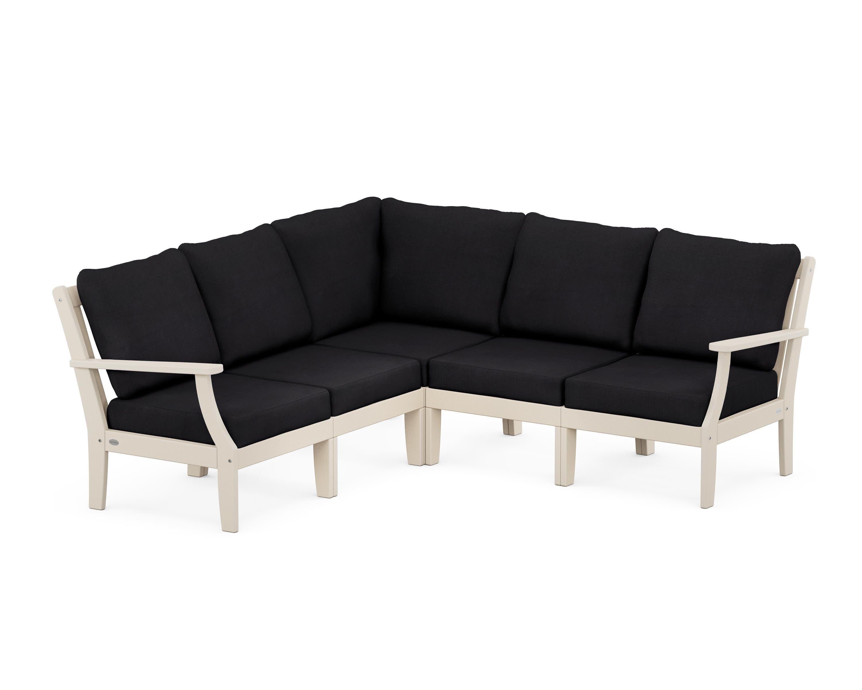 Braxton Modular 5-Piece Deep Seating Set in Sand / Midnight Linen