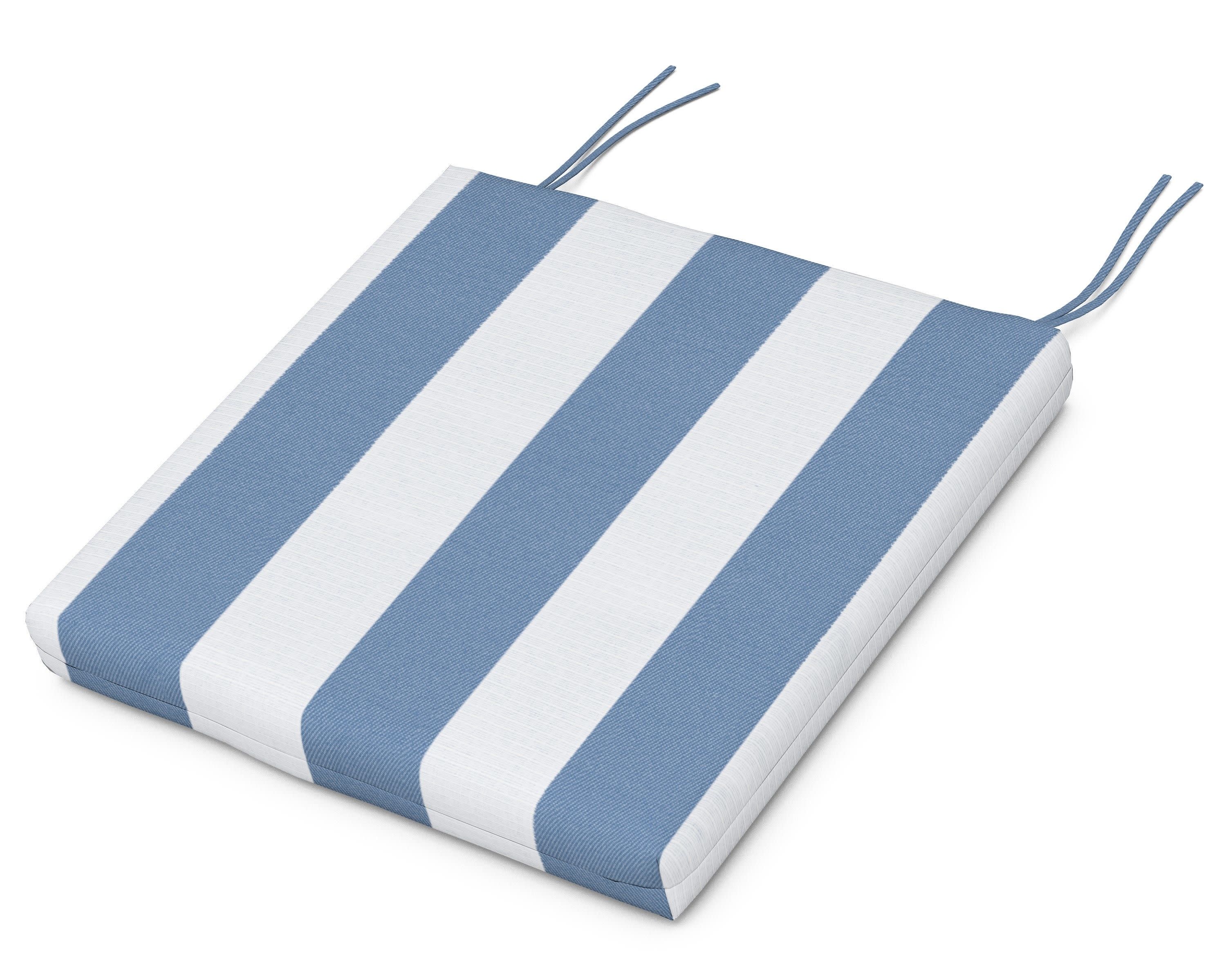 Acadia Dining Arm Seat Pad in Cabana Stripe Sky Blue