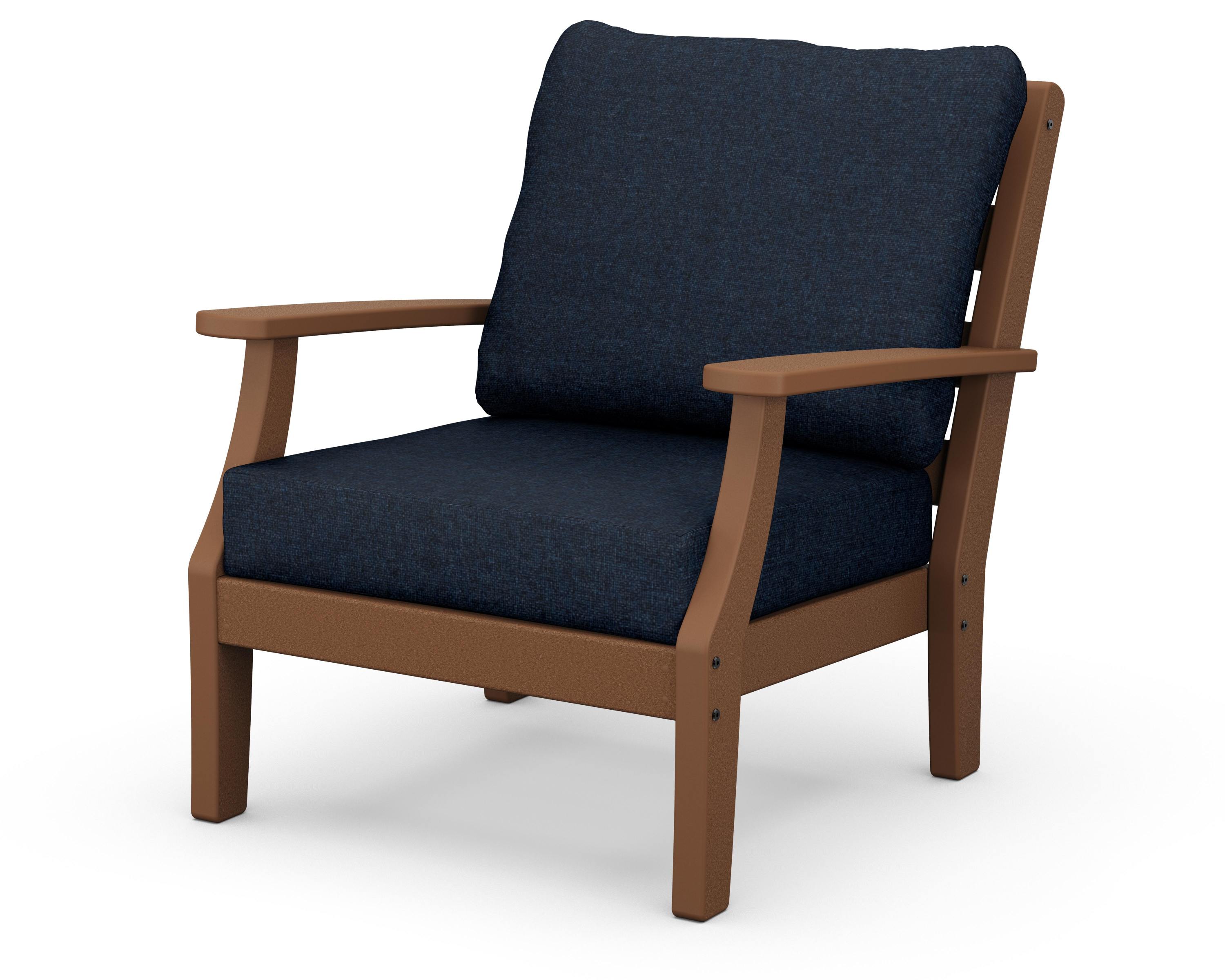 Chesapeake Deep Seating Chair in Teak / Marine Indigo