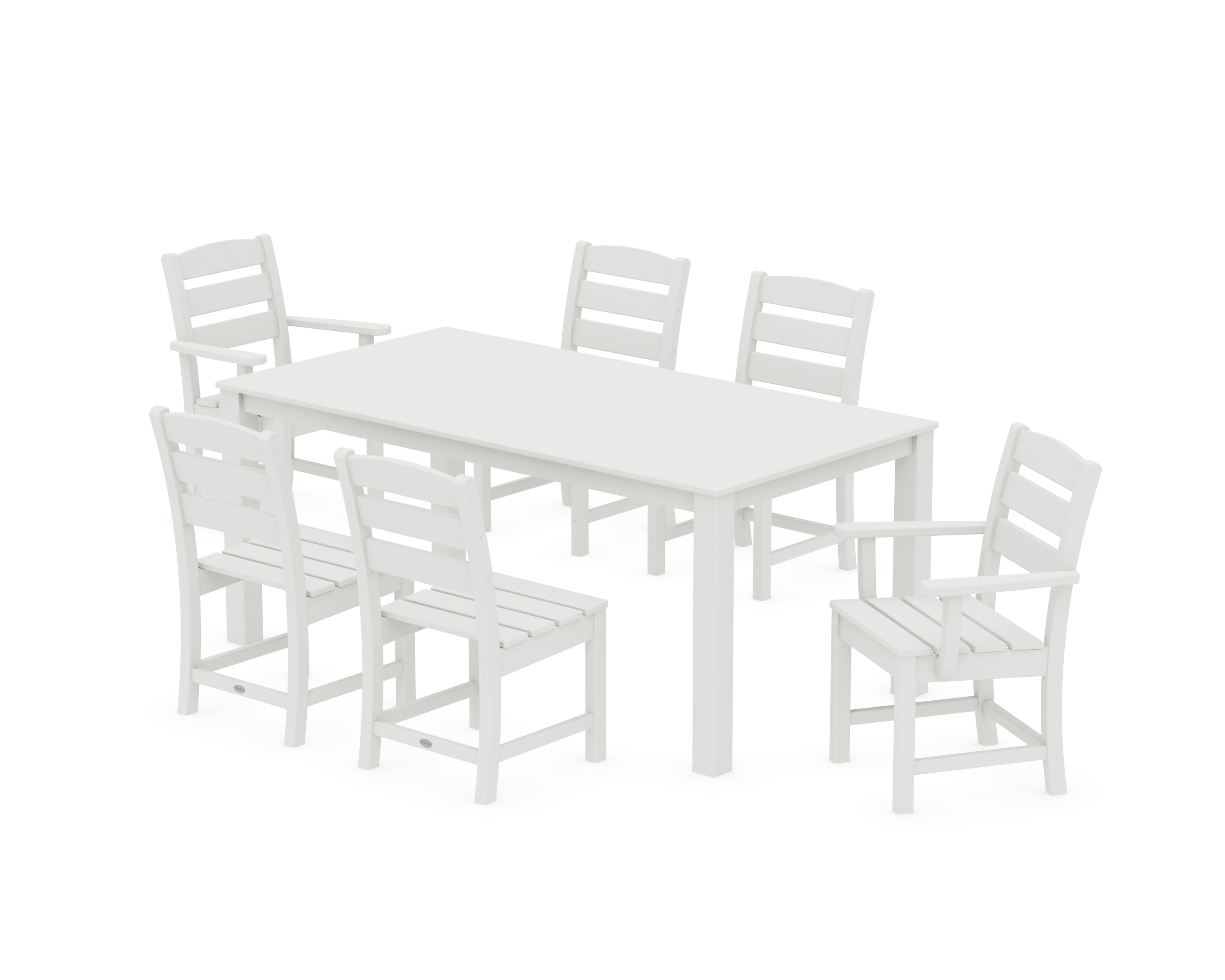 Lakeside 7-Piece Parsons Dining Set in Vintage White