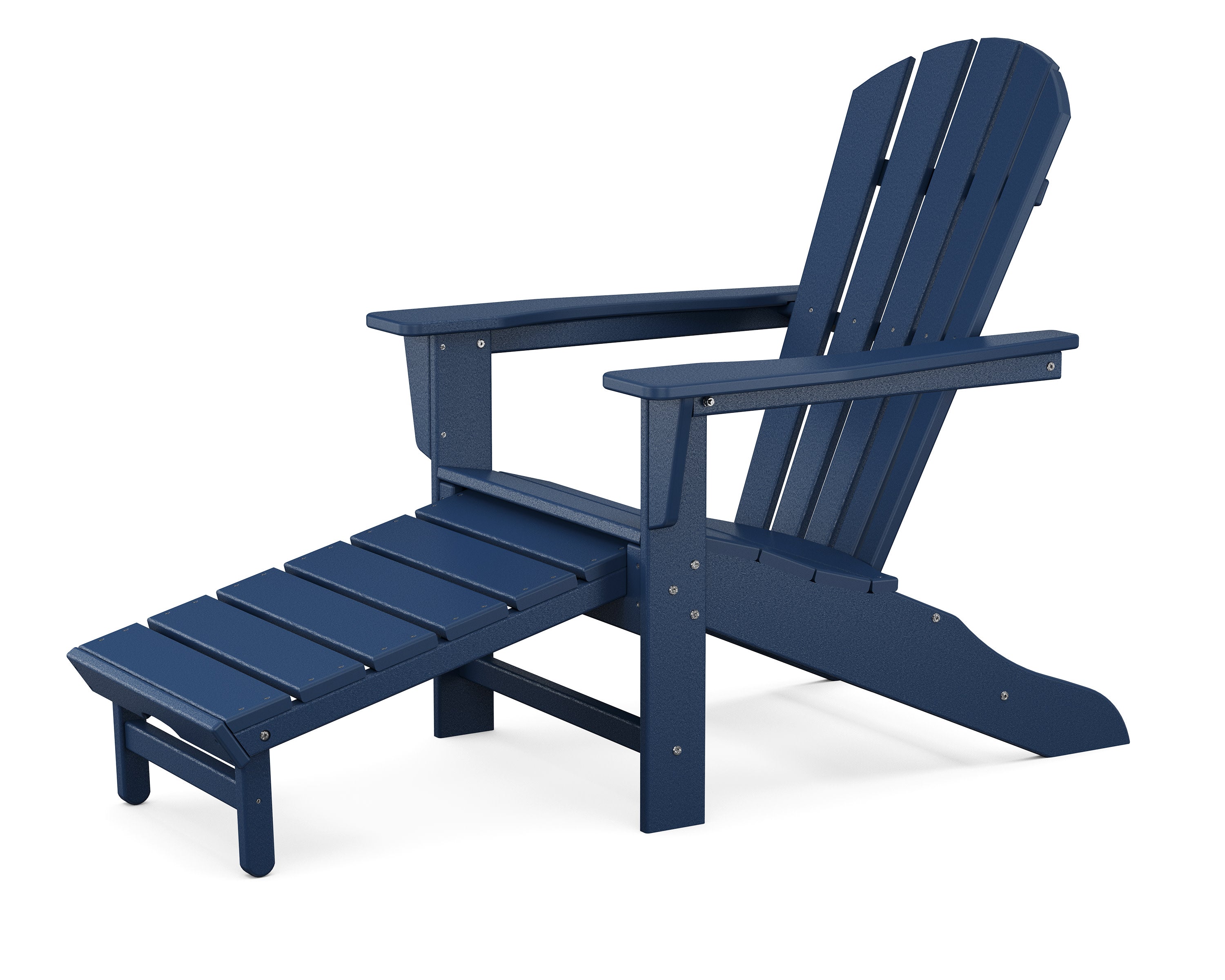 Palm Coast Ultimate Adirondack with Hideaway Ottoman in Navy