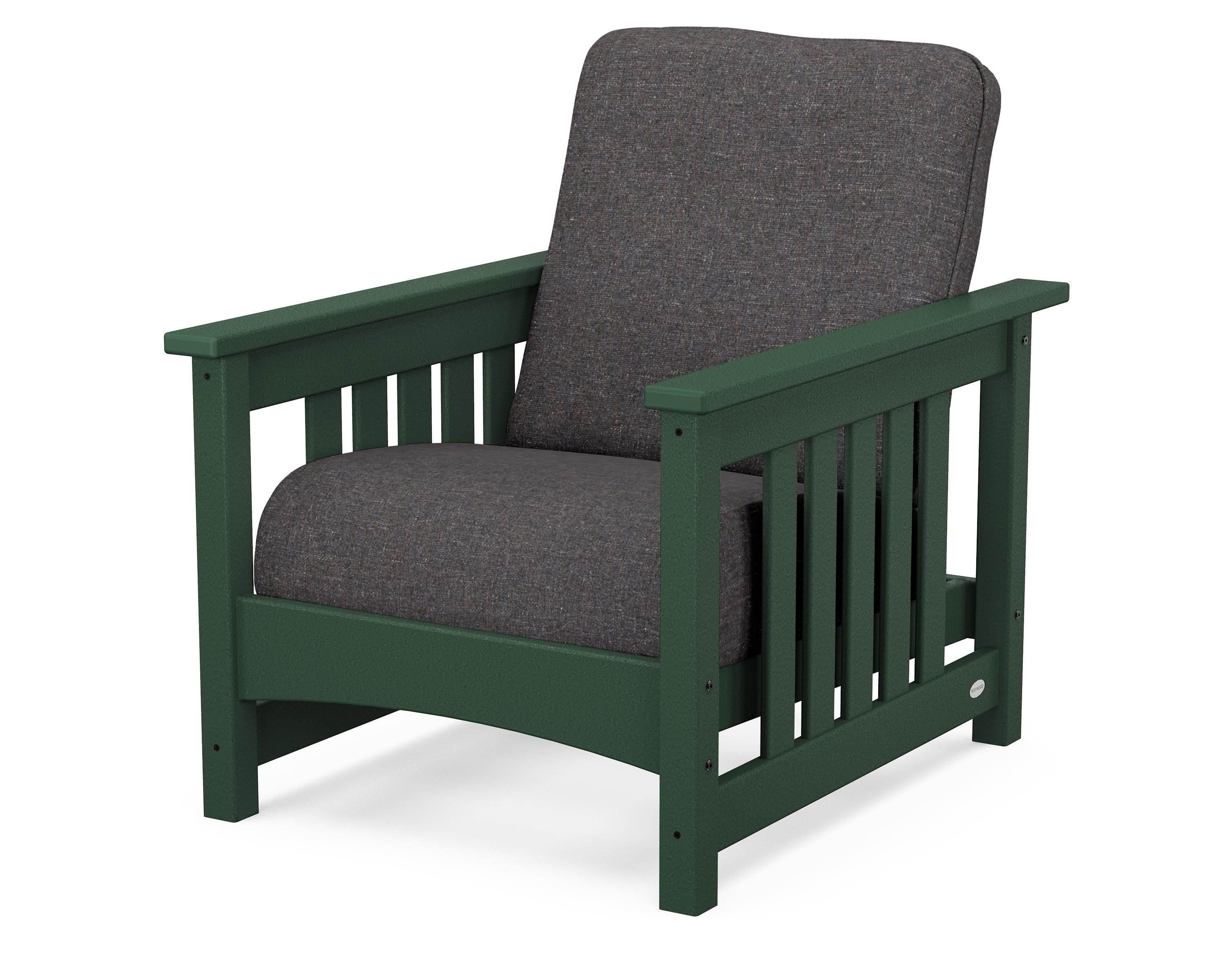 Club Mission Chair in Green / Ash Charcoal