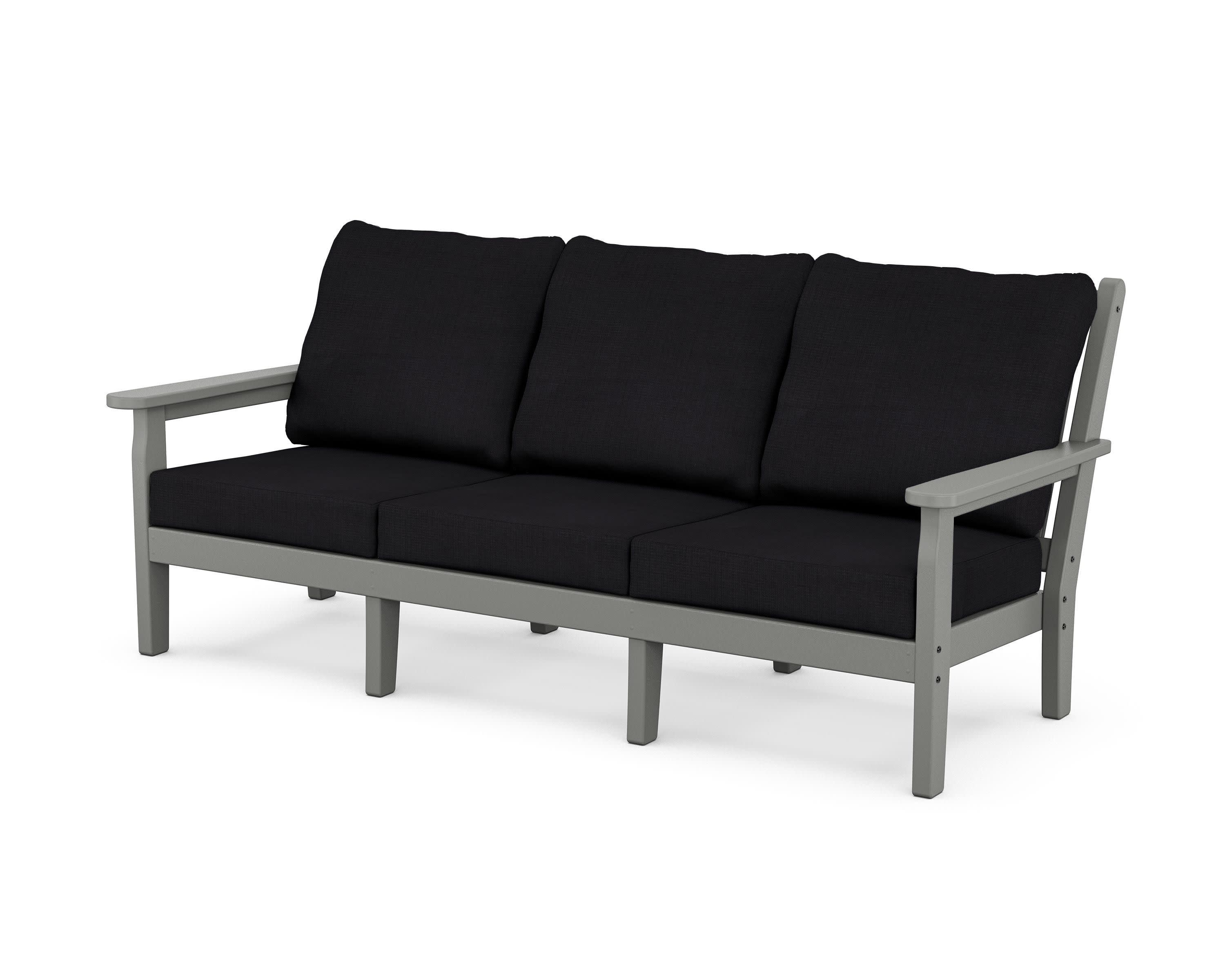 Chippendale Deep Seating Sofa in Slate Grey / Midnight Linen