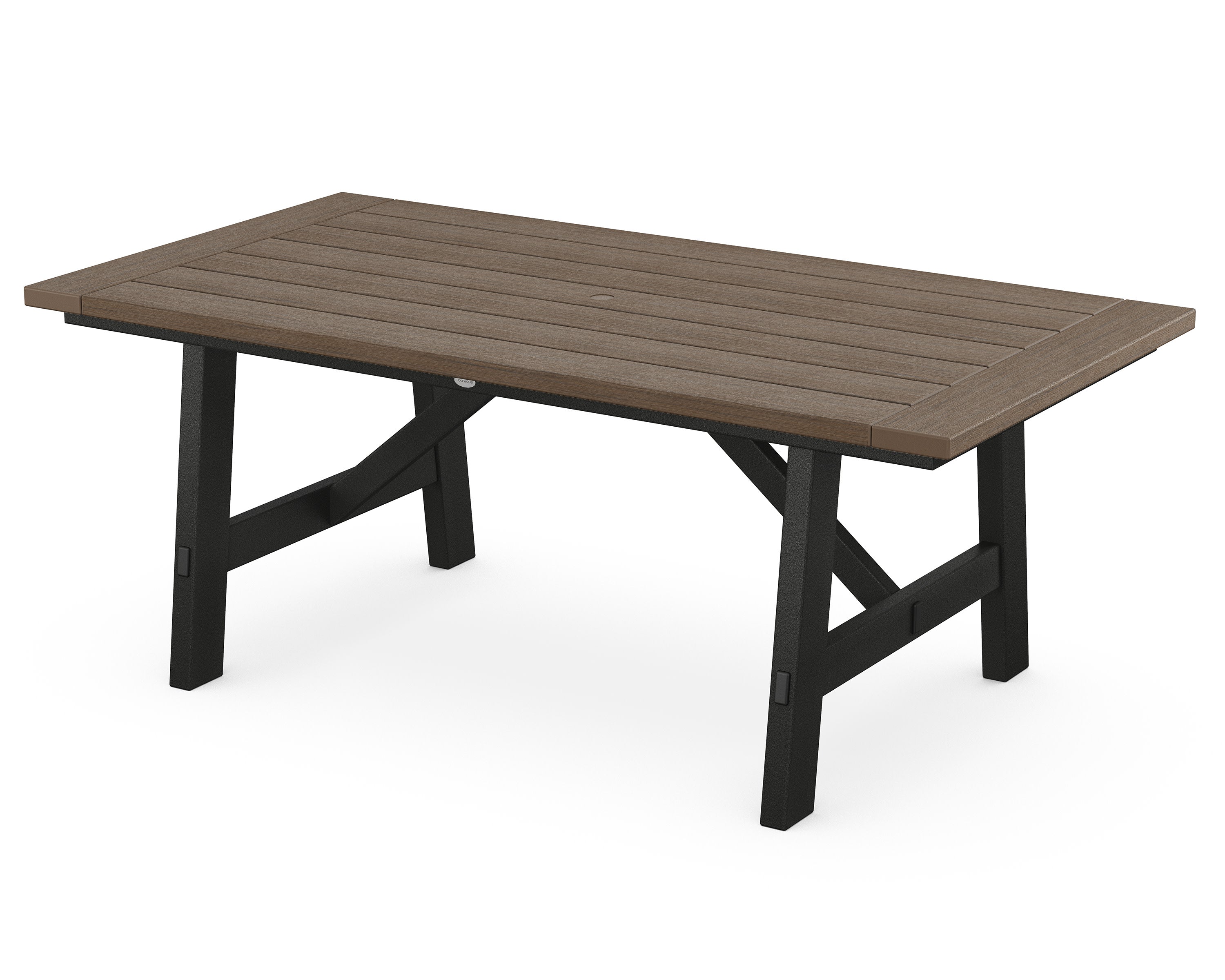 Rustic Farmhouse 39" x 75" Dining Table in Black / Kona