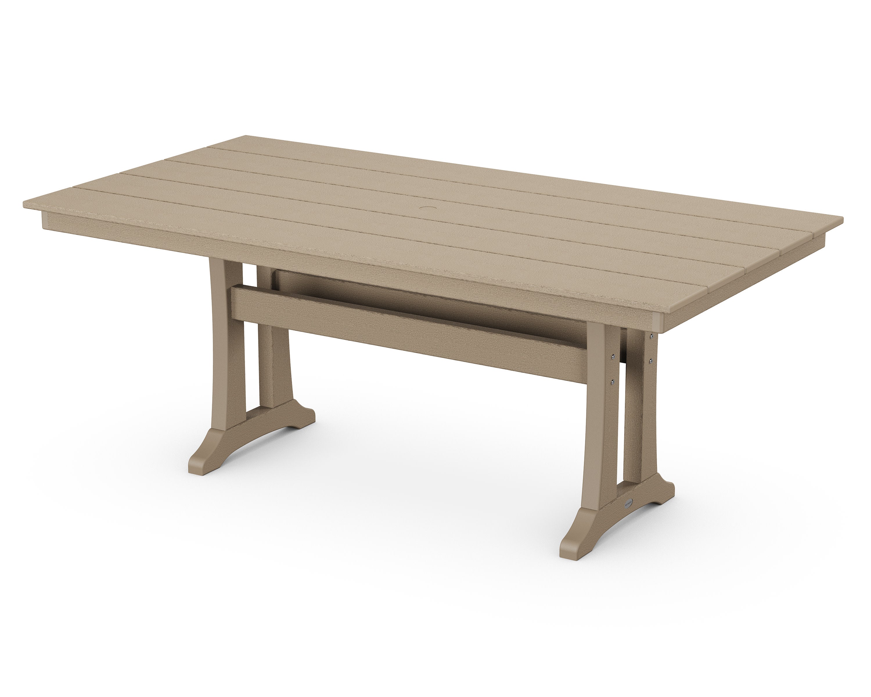 Farmhouse Trestle 37" x 72" Dining Table in Vintage Sahara