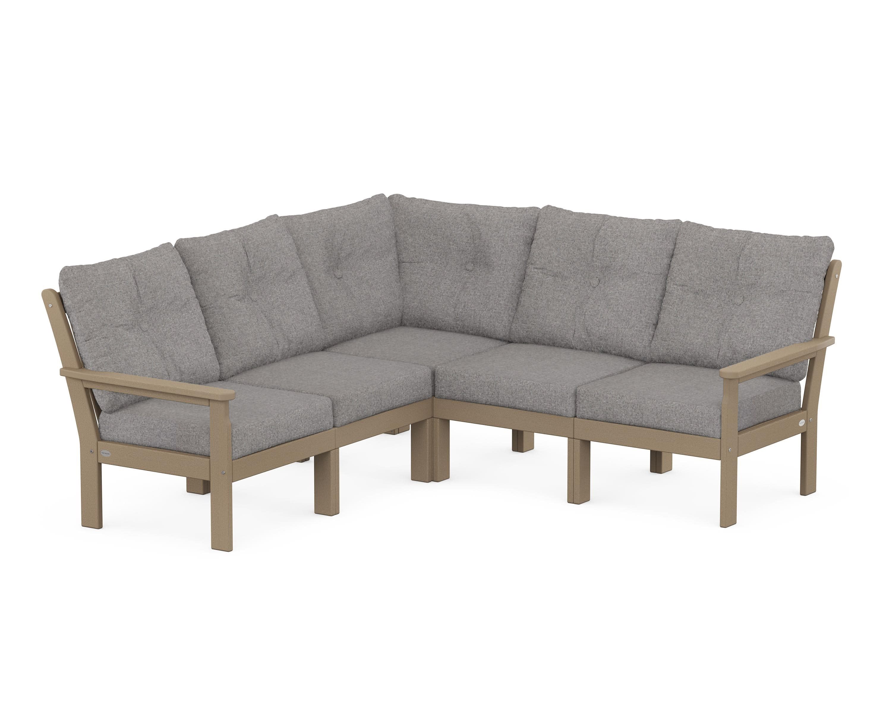 Vineyard 5-Piece Sectional in Vintage Sahara / Grey Mist