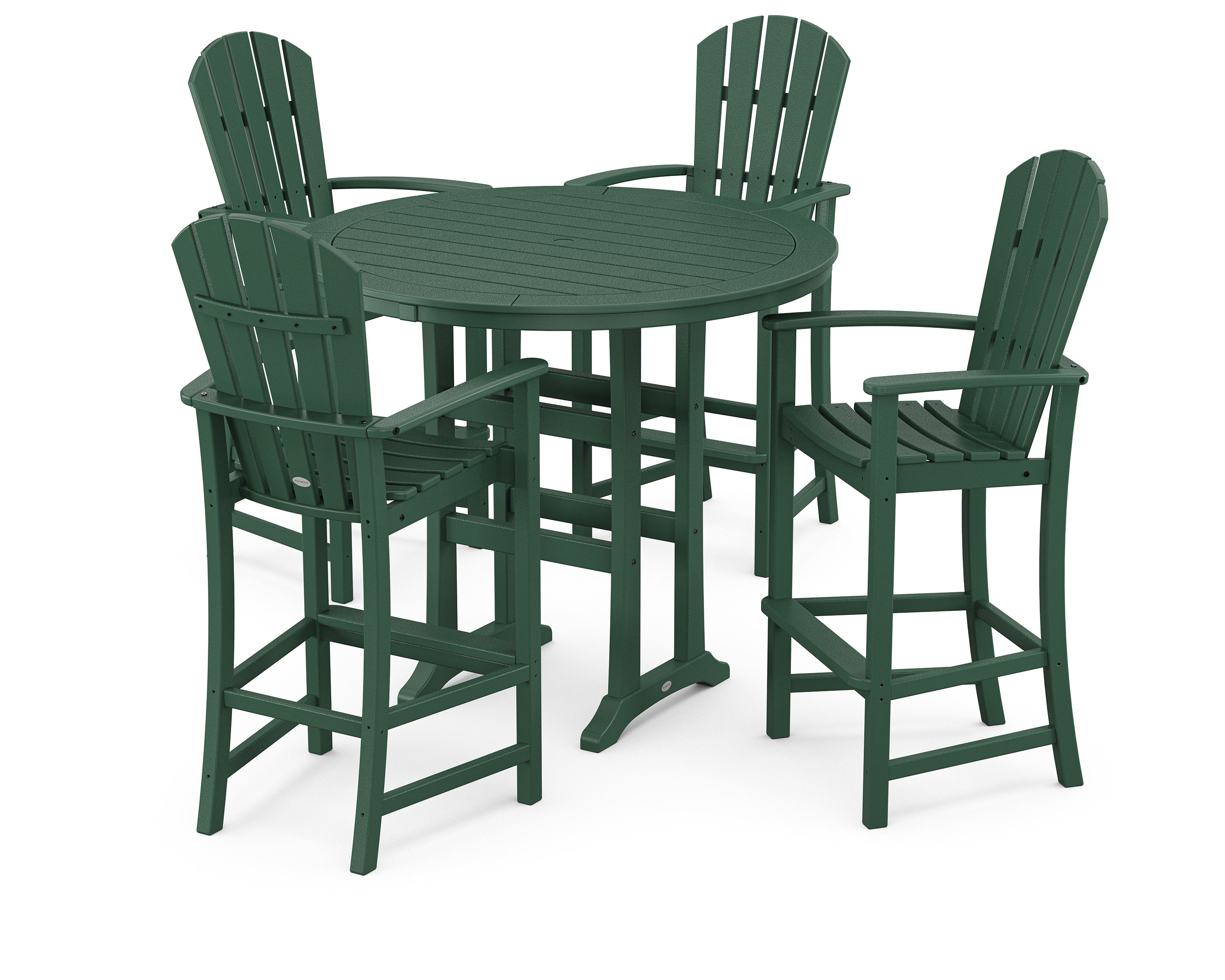 Palm Coast 5-Piece Round Bar Set in Green