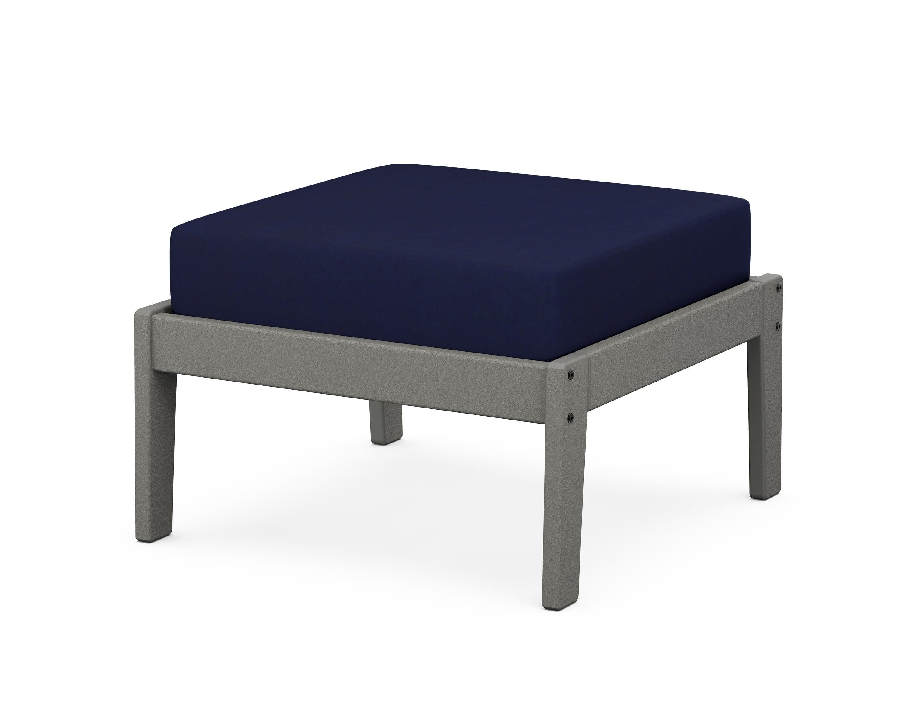 Deep Seating Ottoman in Slate Grey / Navy