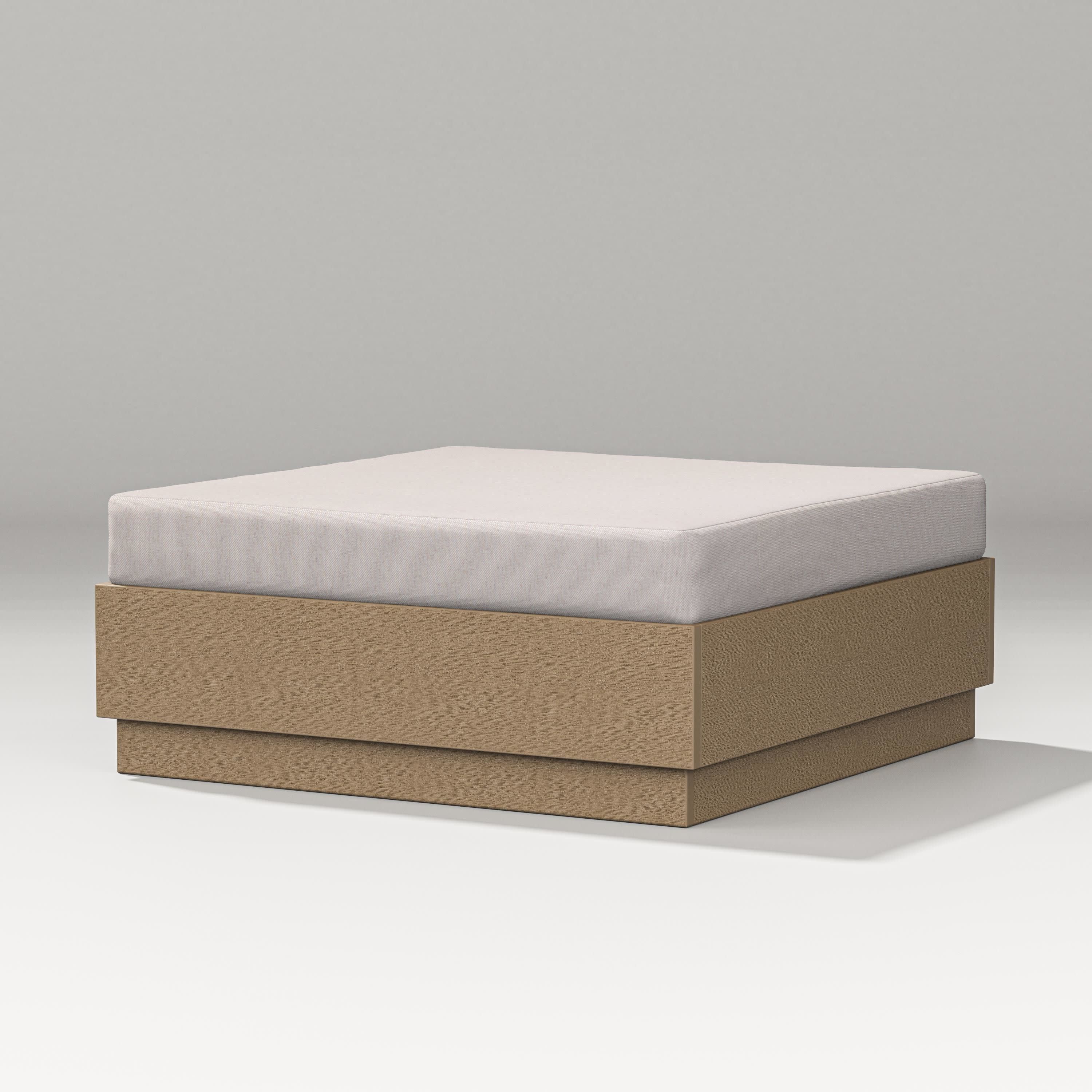 Elevate Lounge Ottoman in Vintage Sahara / Dune Burlap