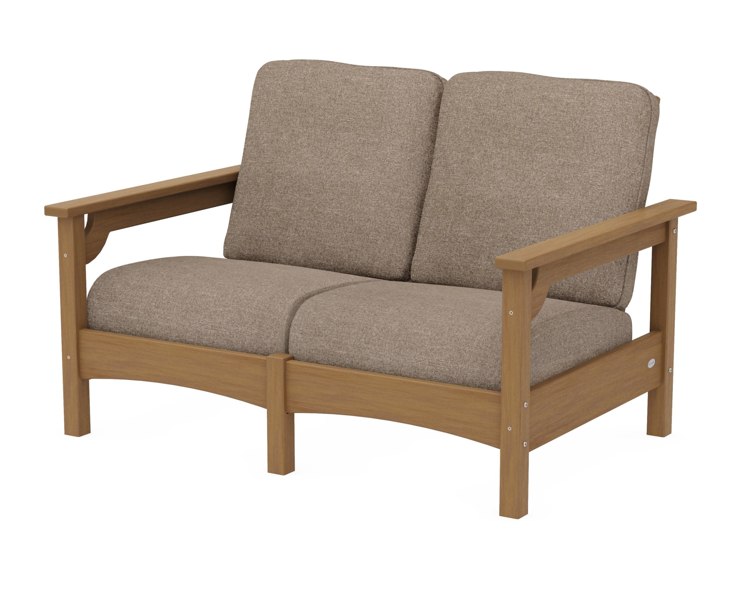 Club Loveseat in Natural / Spiced Burlap