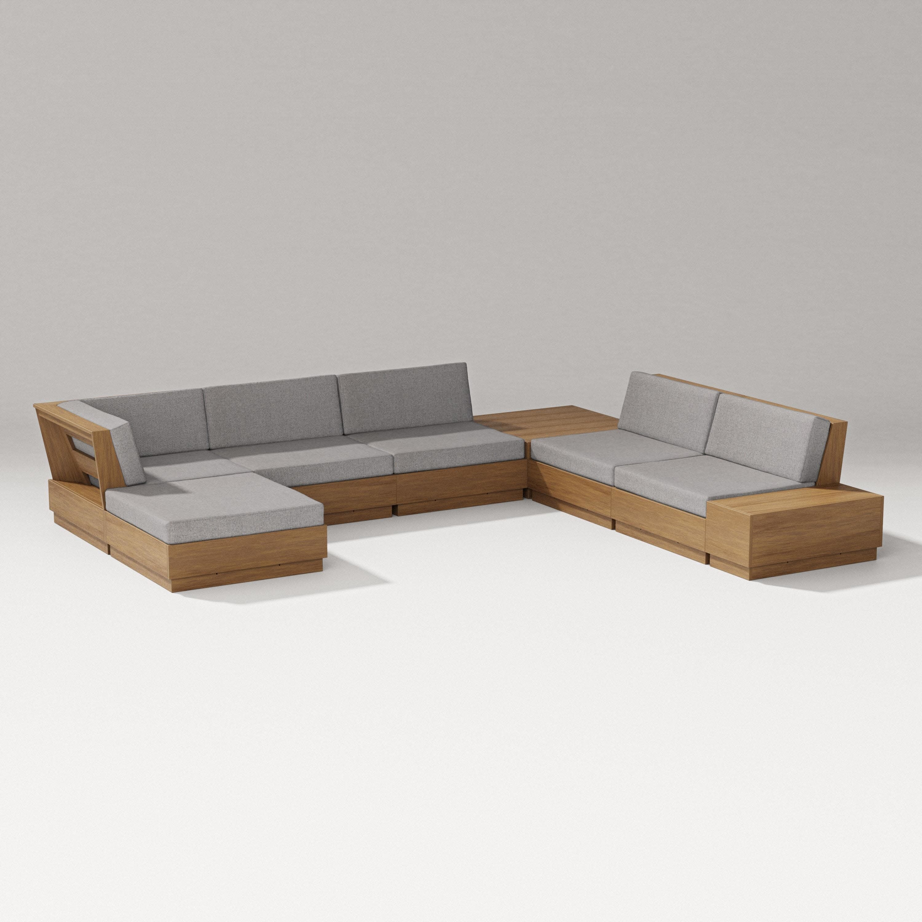 Elevate 8-Piece Corner Sectional in Natural / Grey Mist