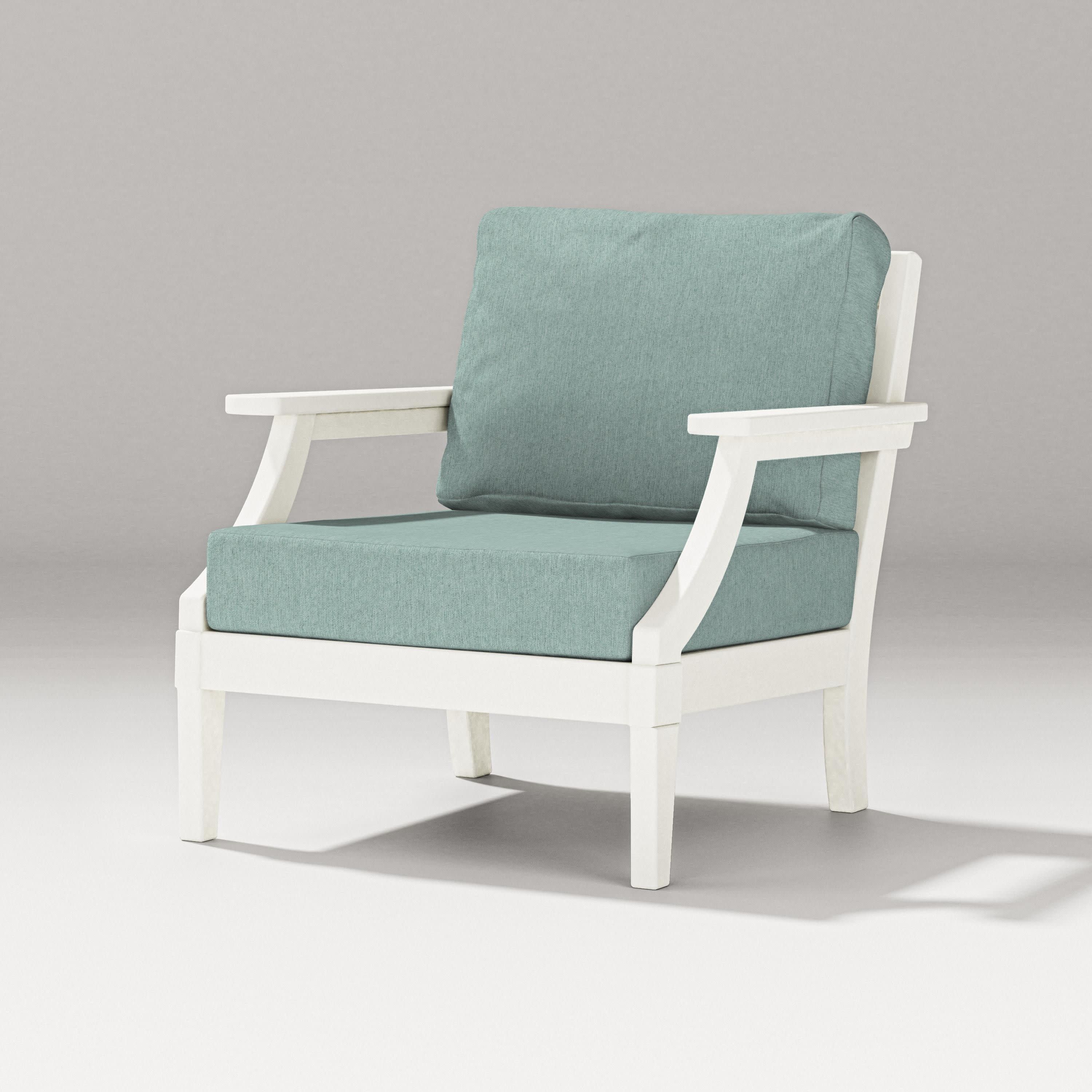 Estate Lounge Chair in Vintage White / Glacier Spa