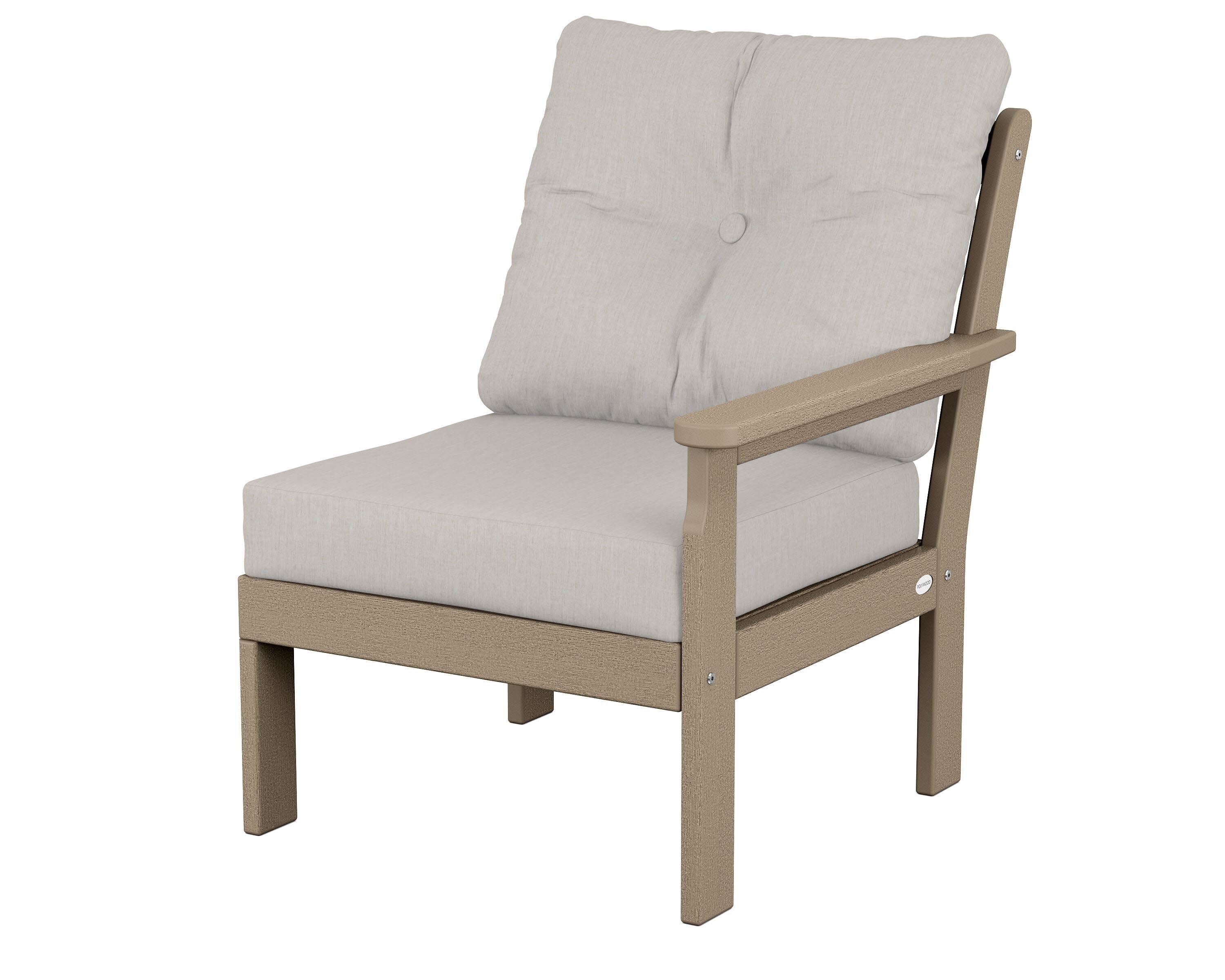 Vineyard Modular Right Arm Chair in Vintage Sahara / Cast Ash