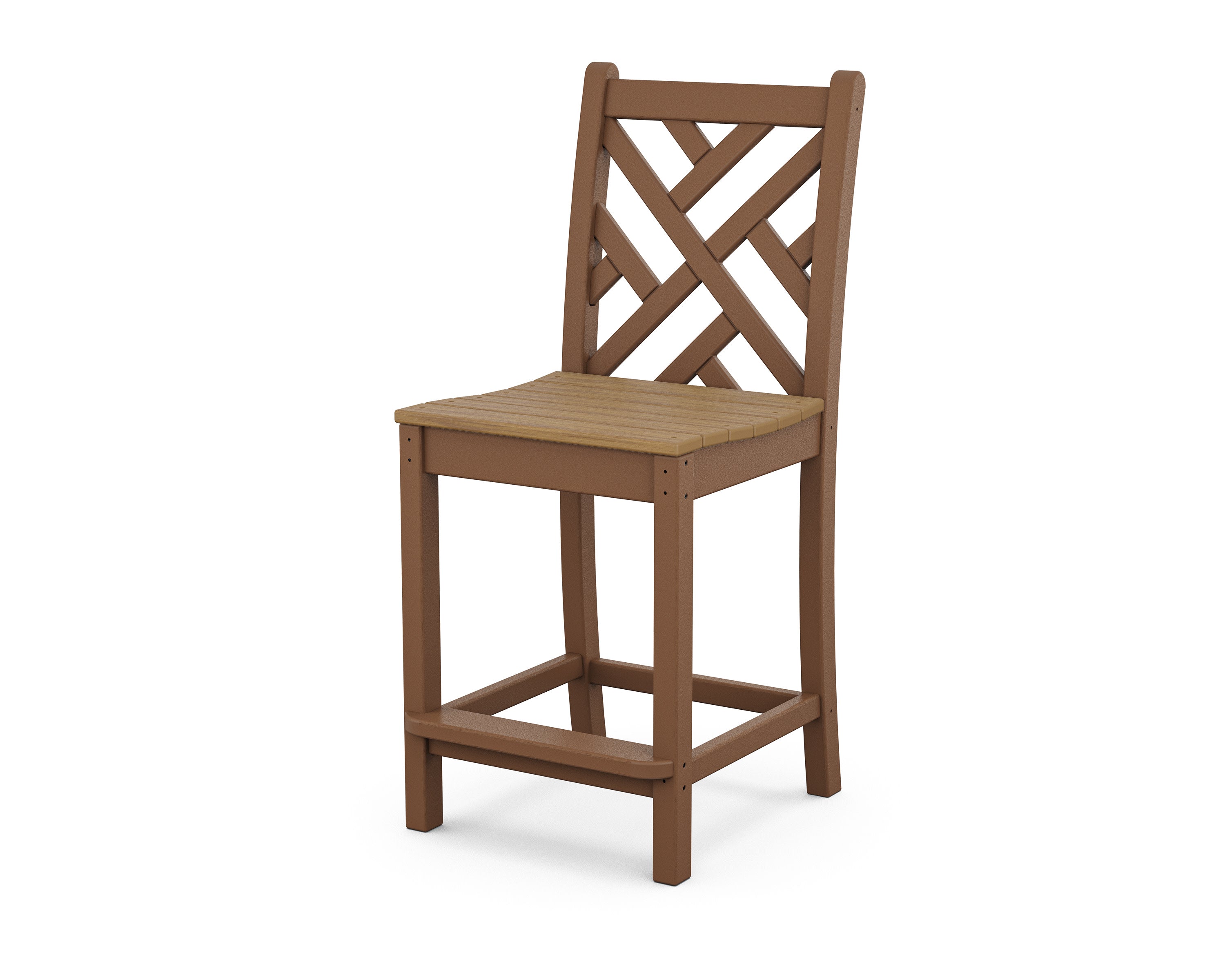 Chippendale Counter Side Chair in Teak / Natural