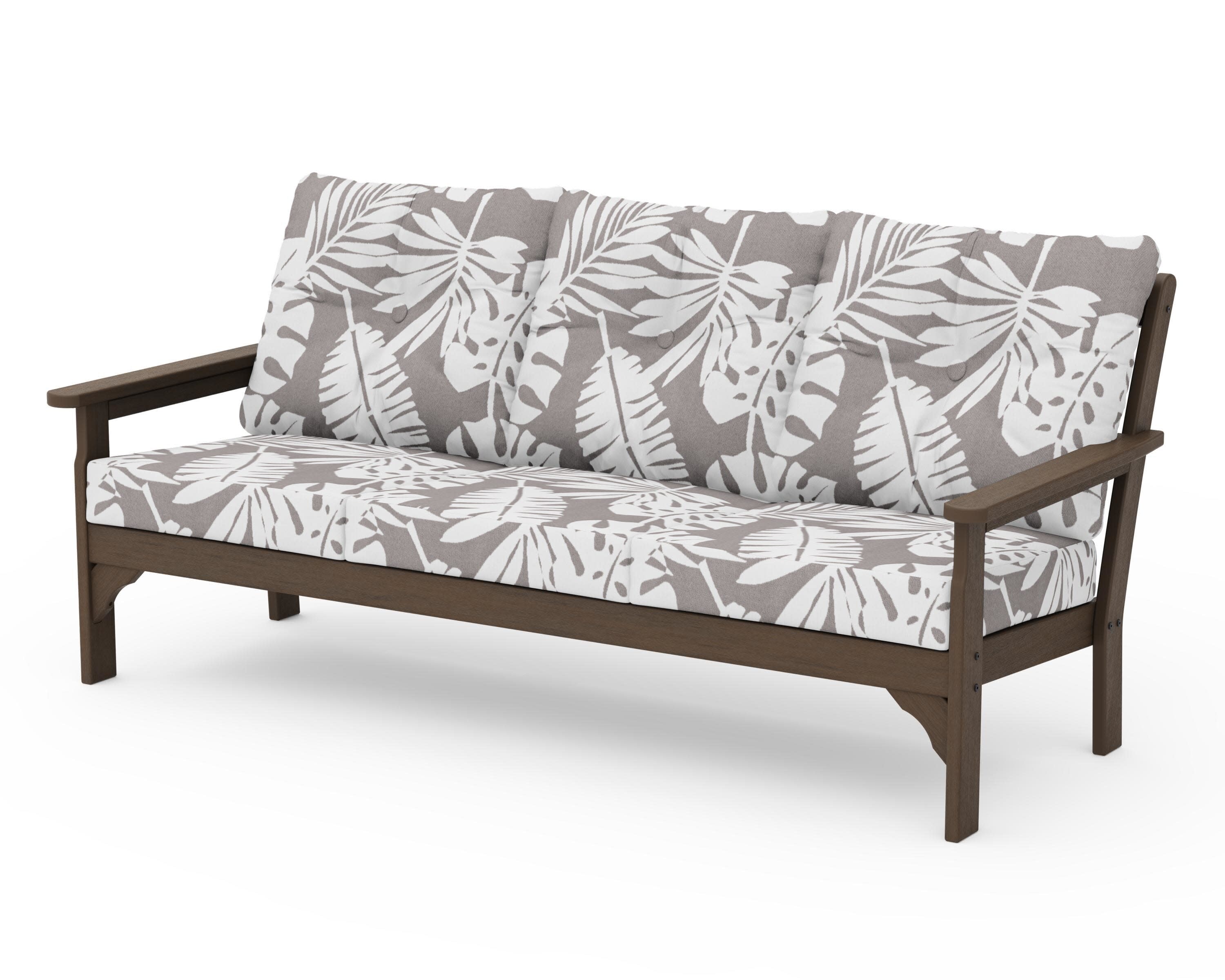 Vineyard Deep Seating Sofa in Kona / Leaf Grey Mist