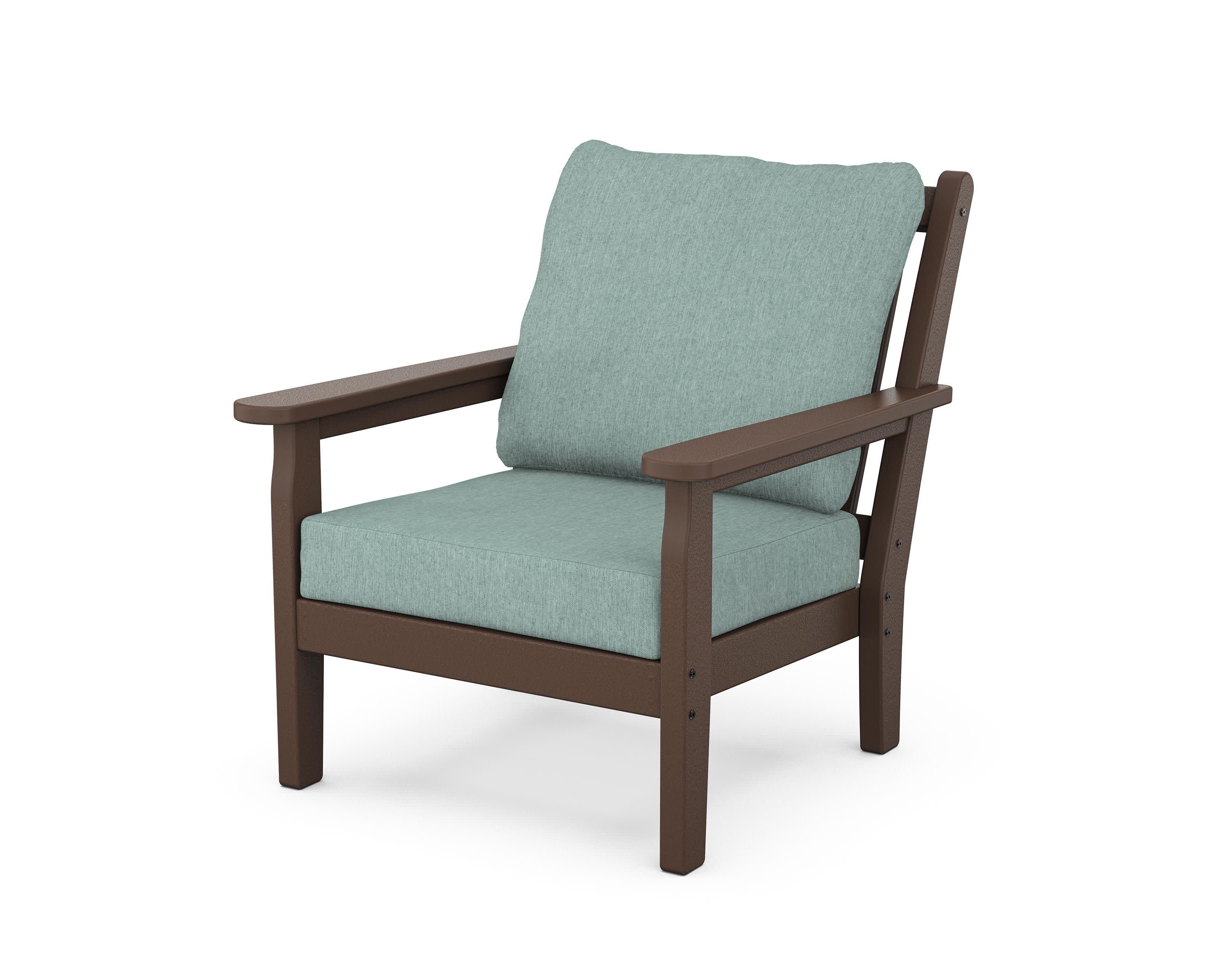 Chippendale Deep Seating Chair in Mahogany / Glacier Spa