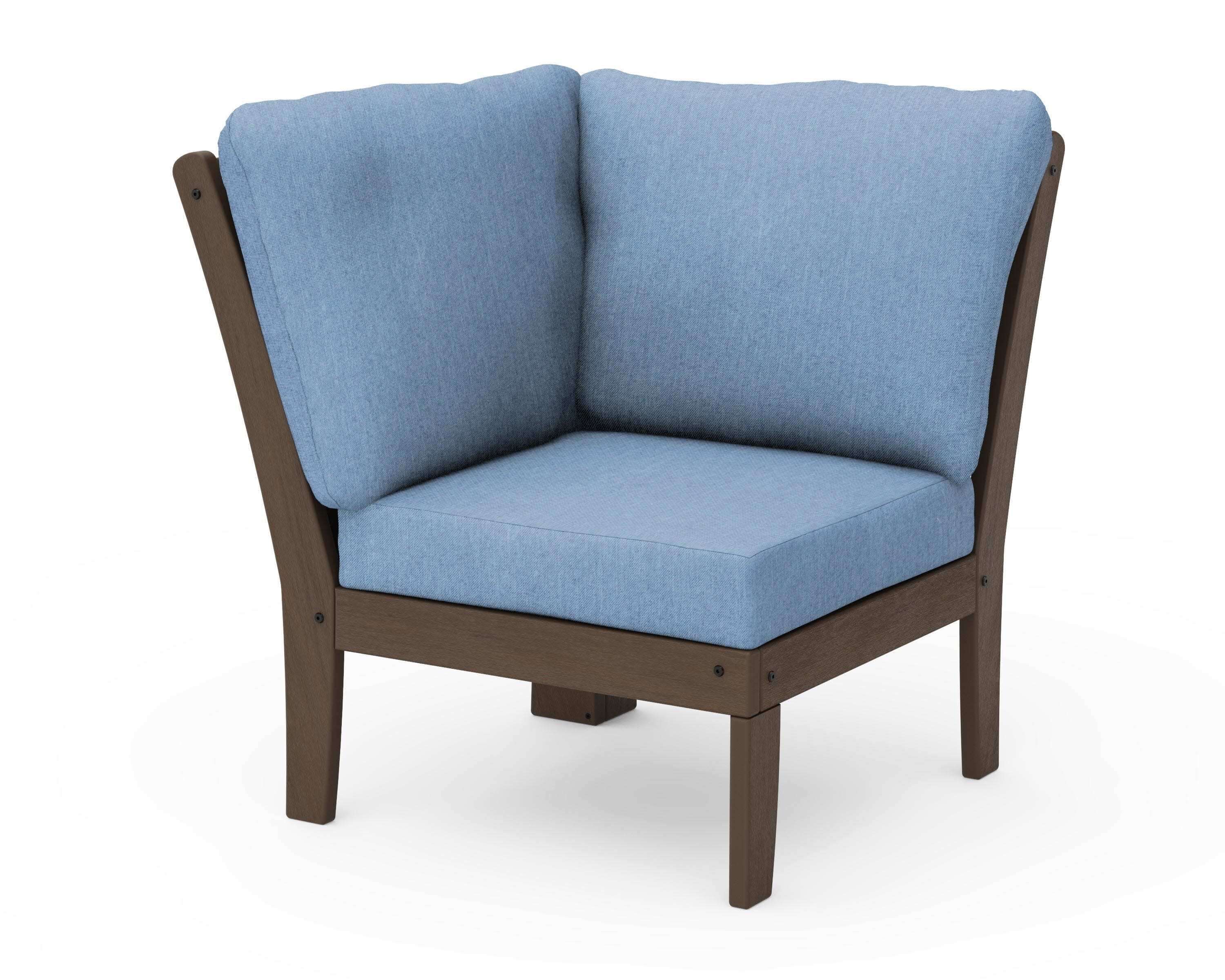 Braxton Modular Corner Chair in Kona / Sky Blue