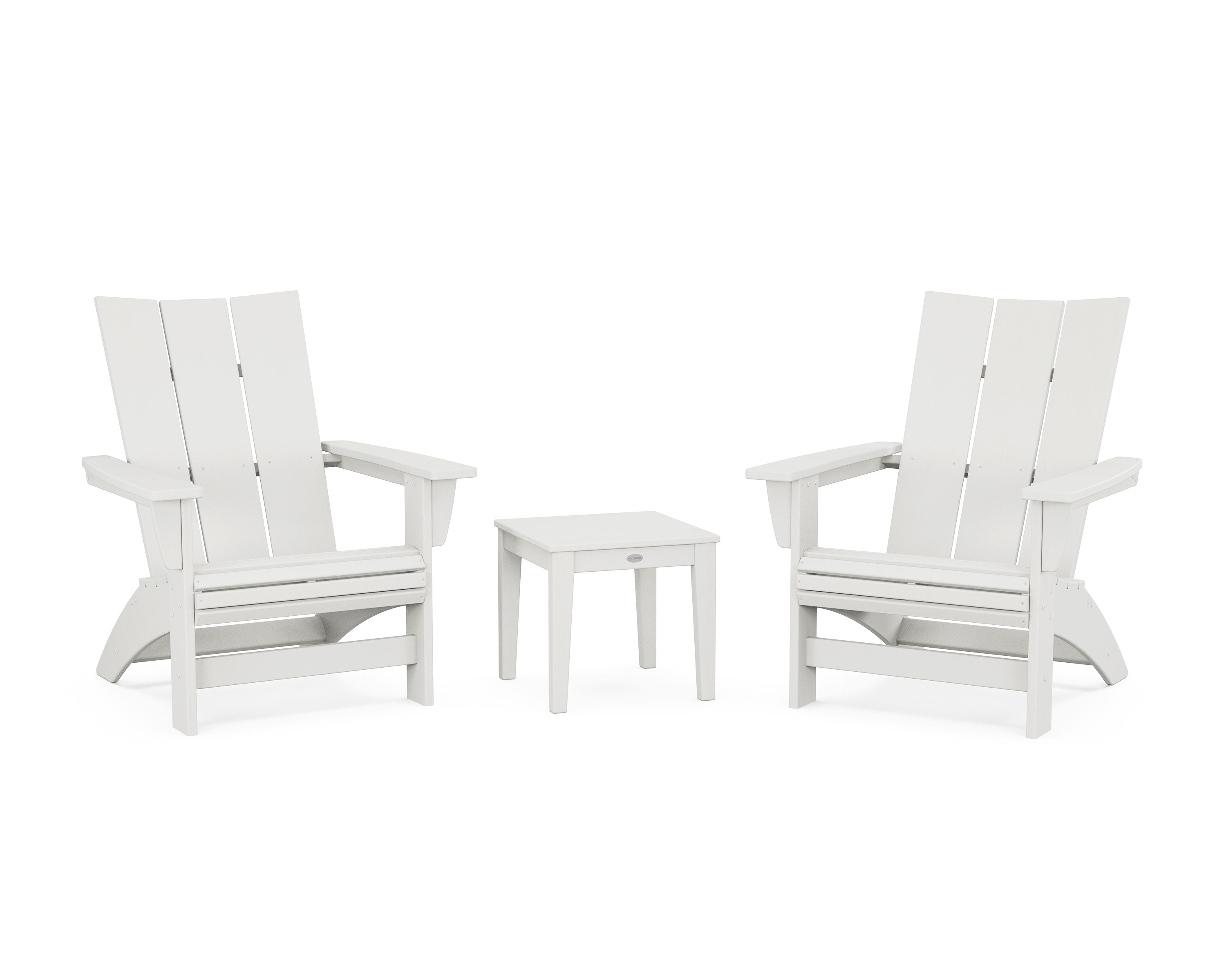 3-Piece Modern Grand Adirondack Set in Vintage White