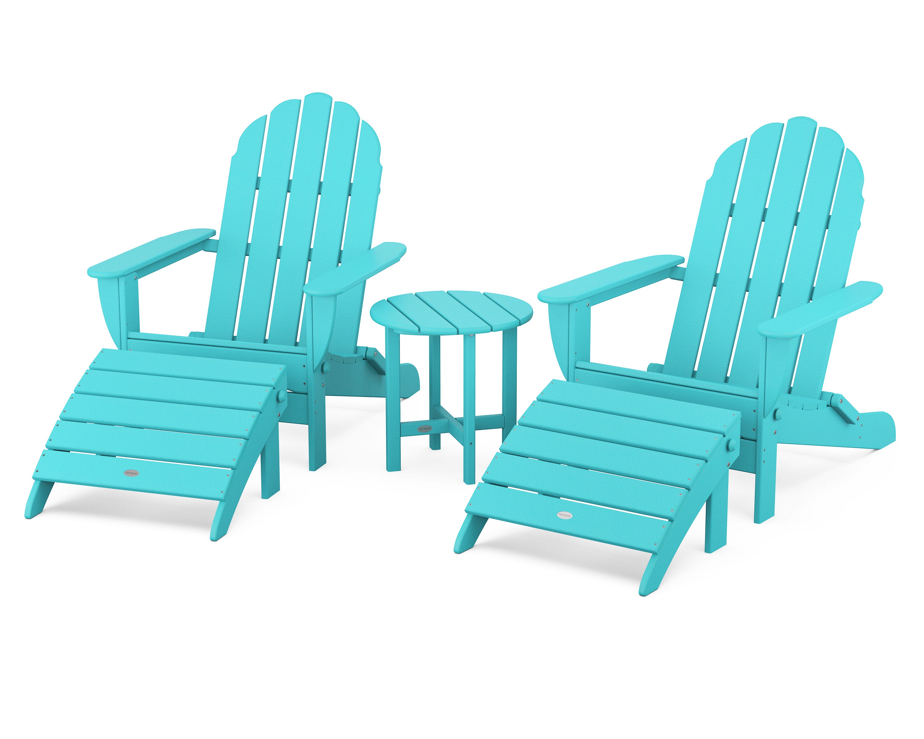 Classic Oversized Adirondack 5-Piece Casual Set in Aruba