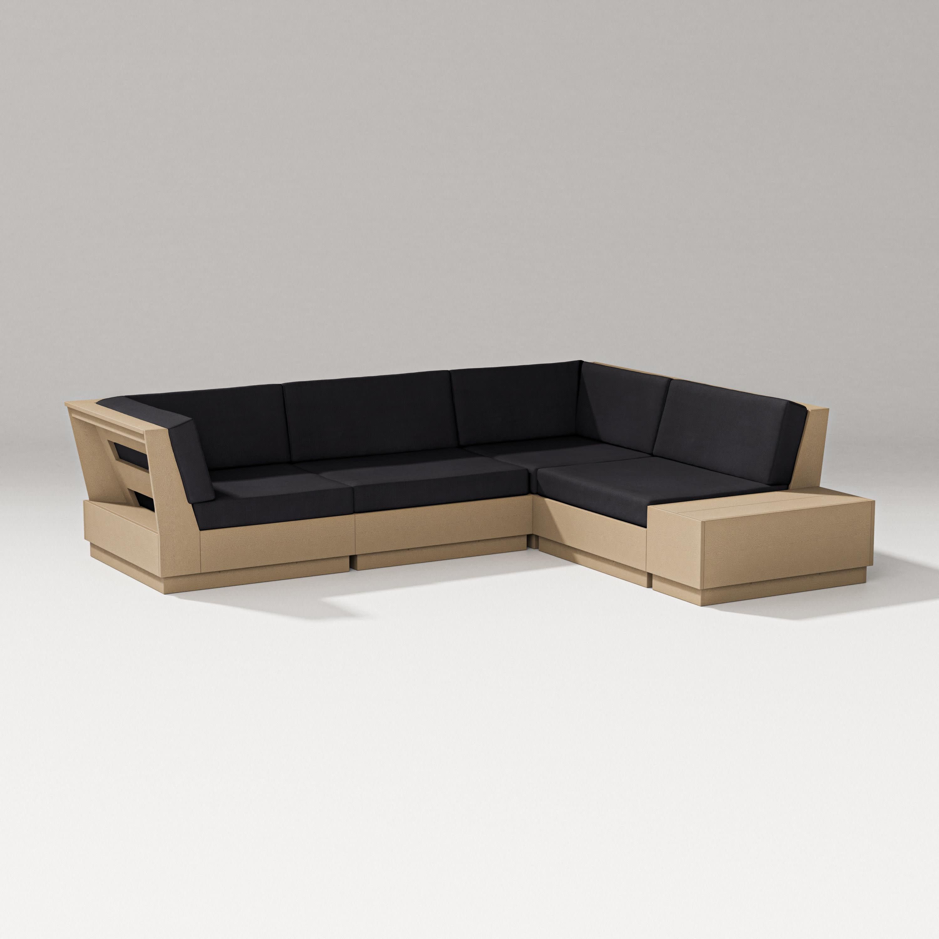 Elevate Corner Sectional in Vintage Sahara / Midnight Linen