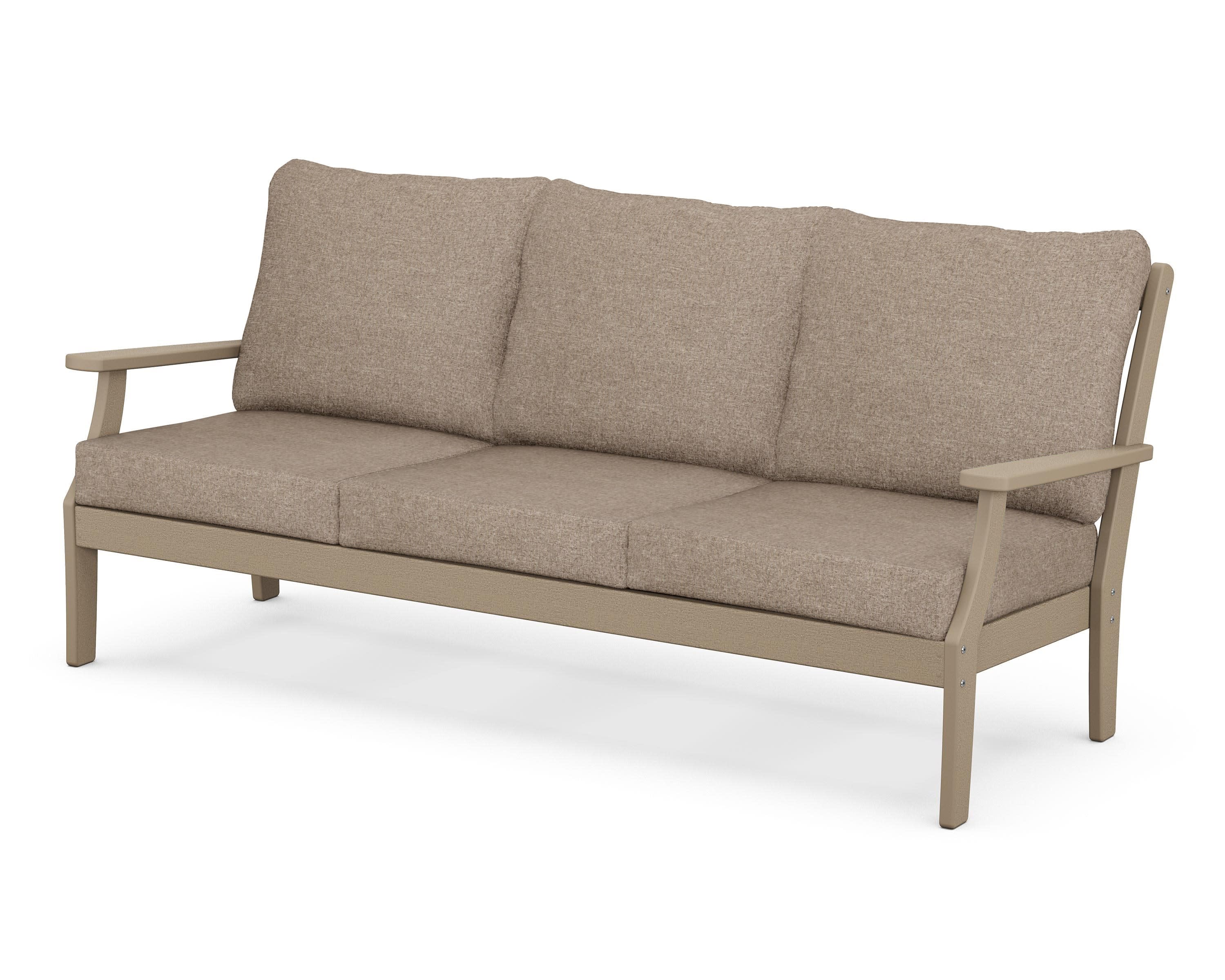 Braxton Deep Seating Sofa in Vintage Sahara / Spiced Burlap