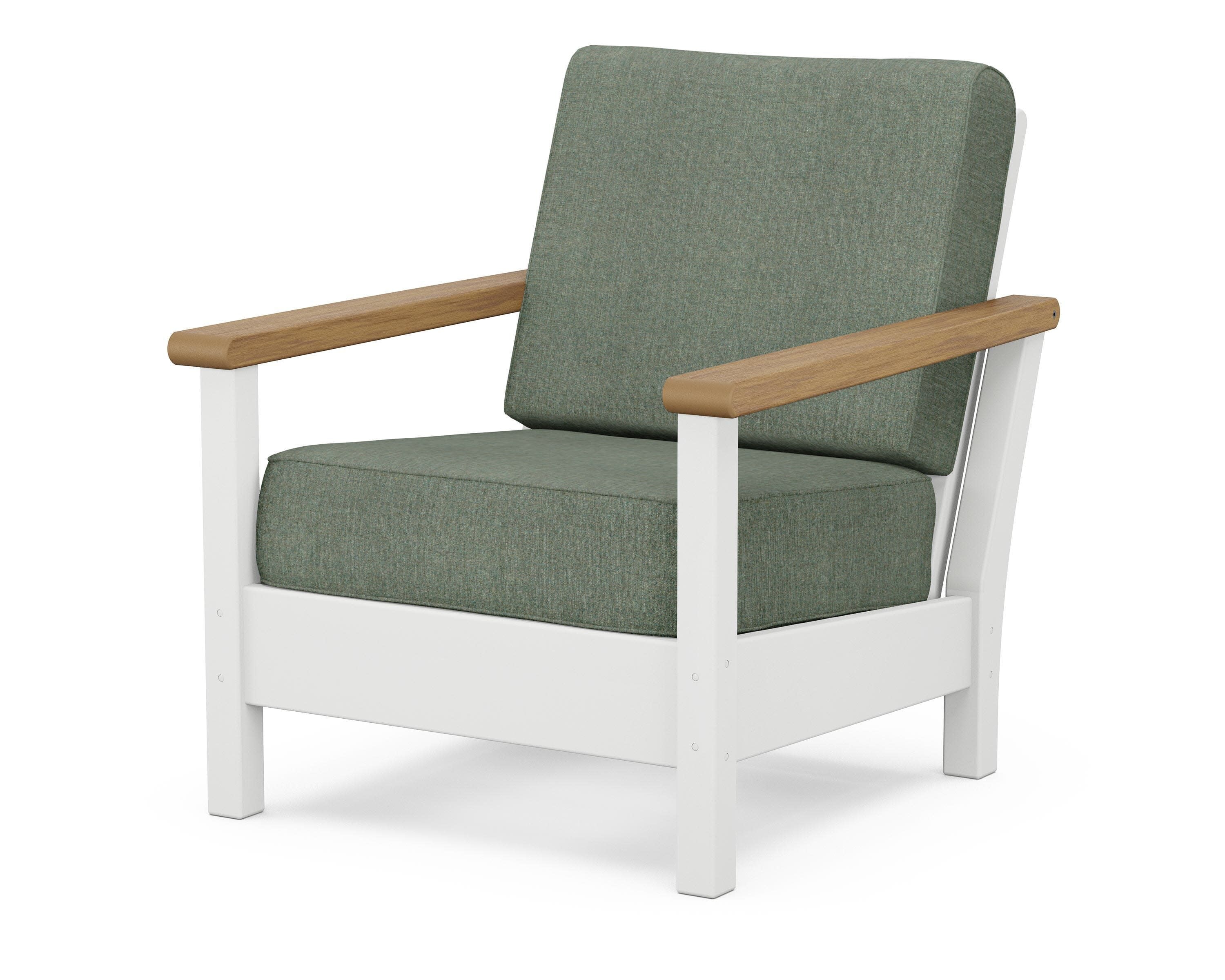 Harbour Deep Seating Chair in White / Natural / Cast Sage