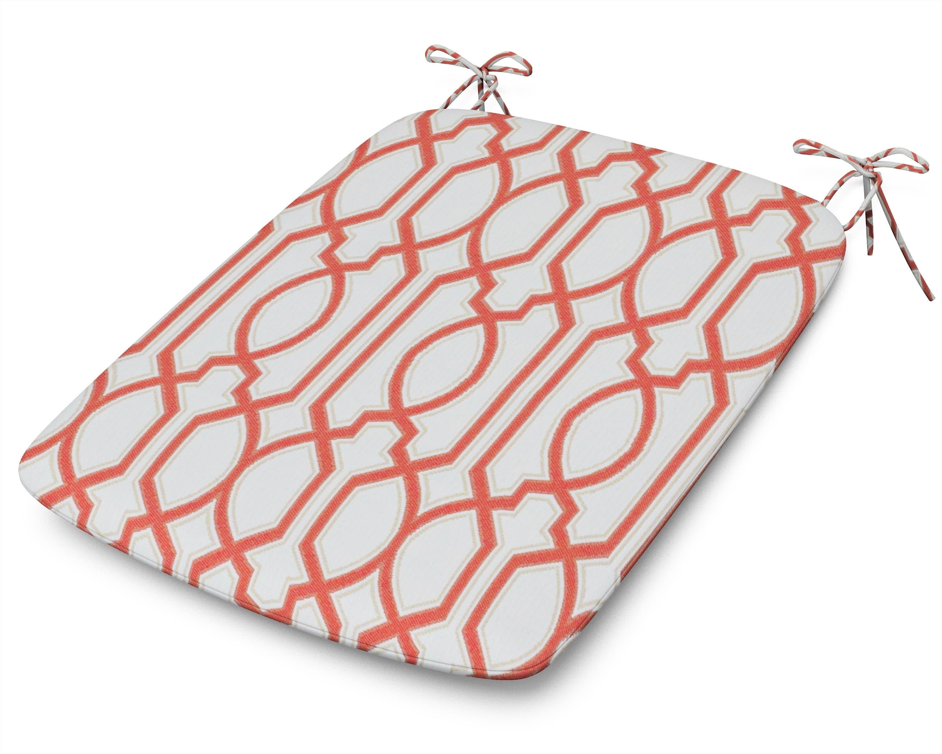 1120 Urban Seat Pad in Chelsey Trellis Coral
