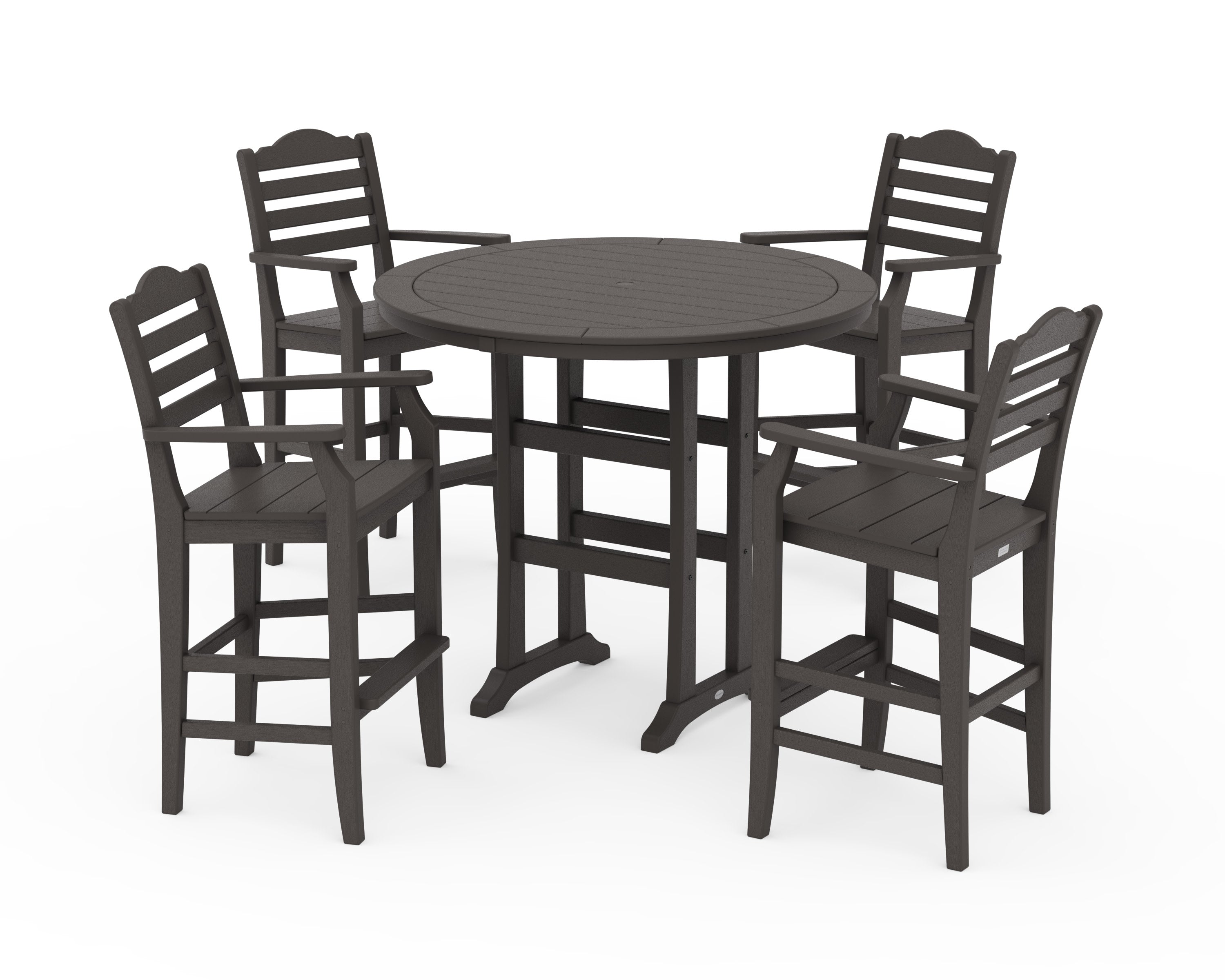 Savannah 5-Piece Round Bar Set in Vintage Coffee