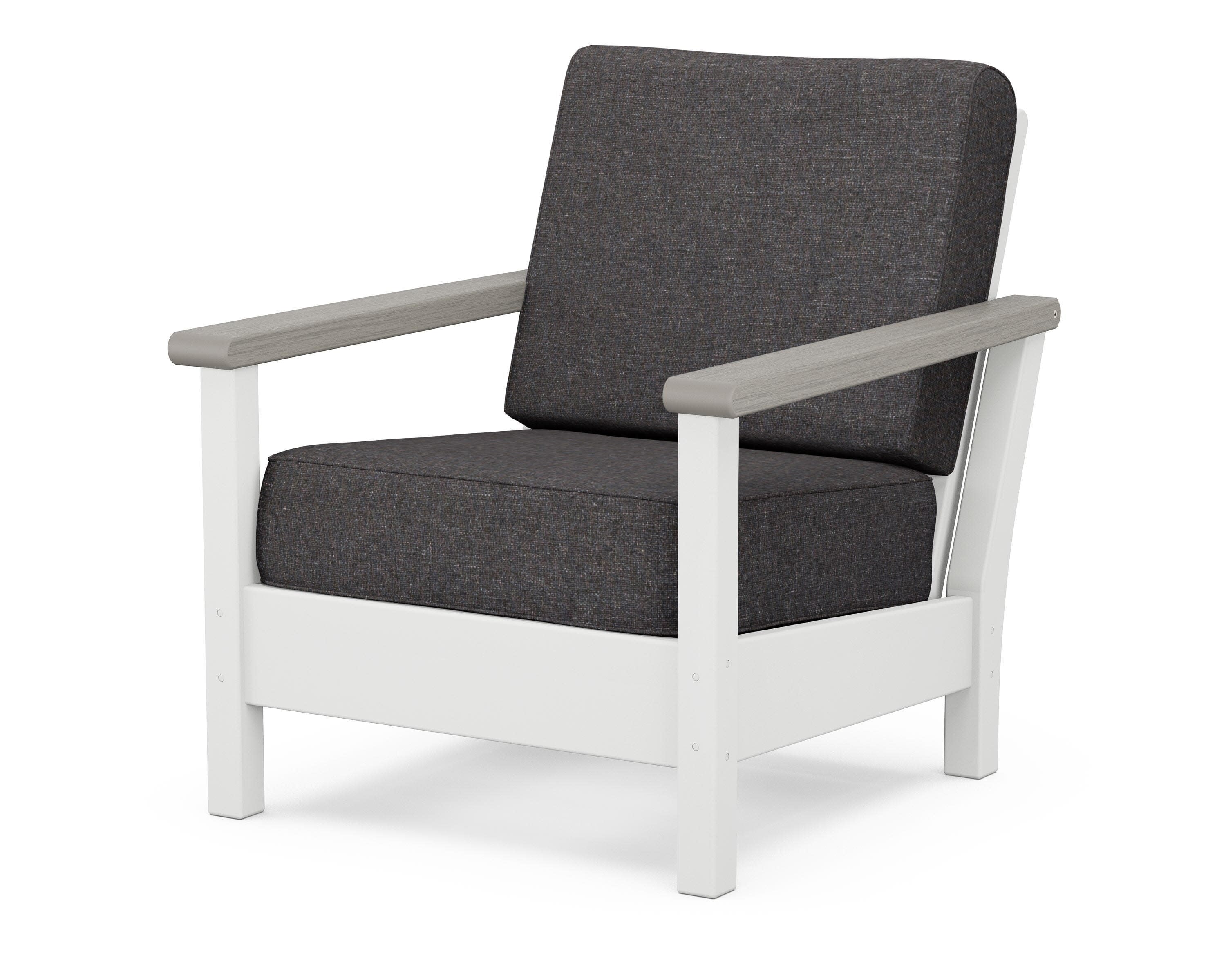 Harbour Deep Seating Chair in White / Driftwood / Ash Charcoal