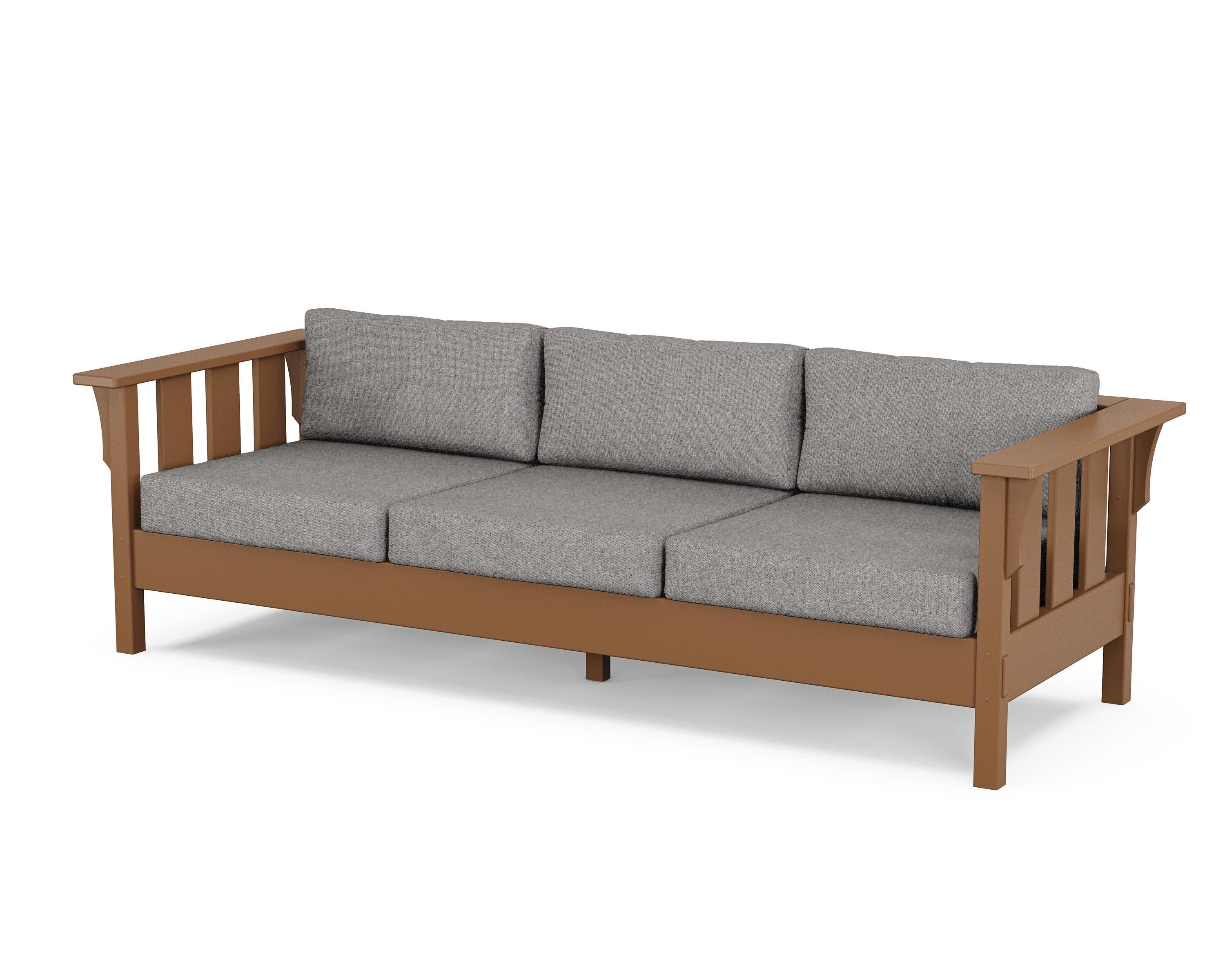 Acadia Deep Seating Sofa in Teak / Grey Mist